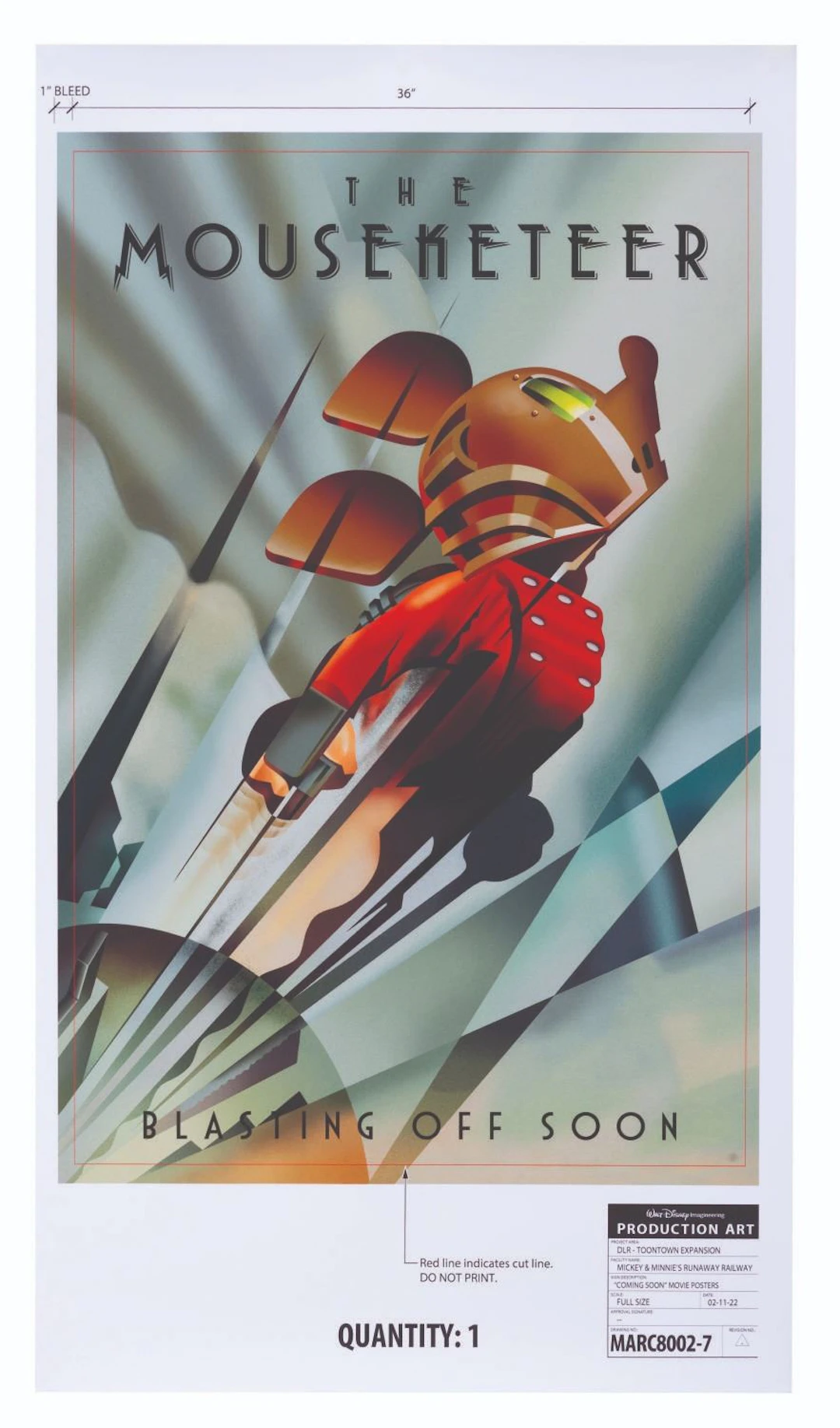 A "The Mouseketeer" Production Art Poster.