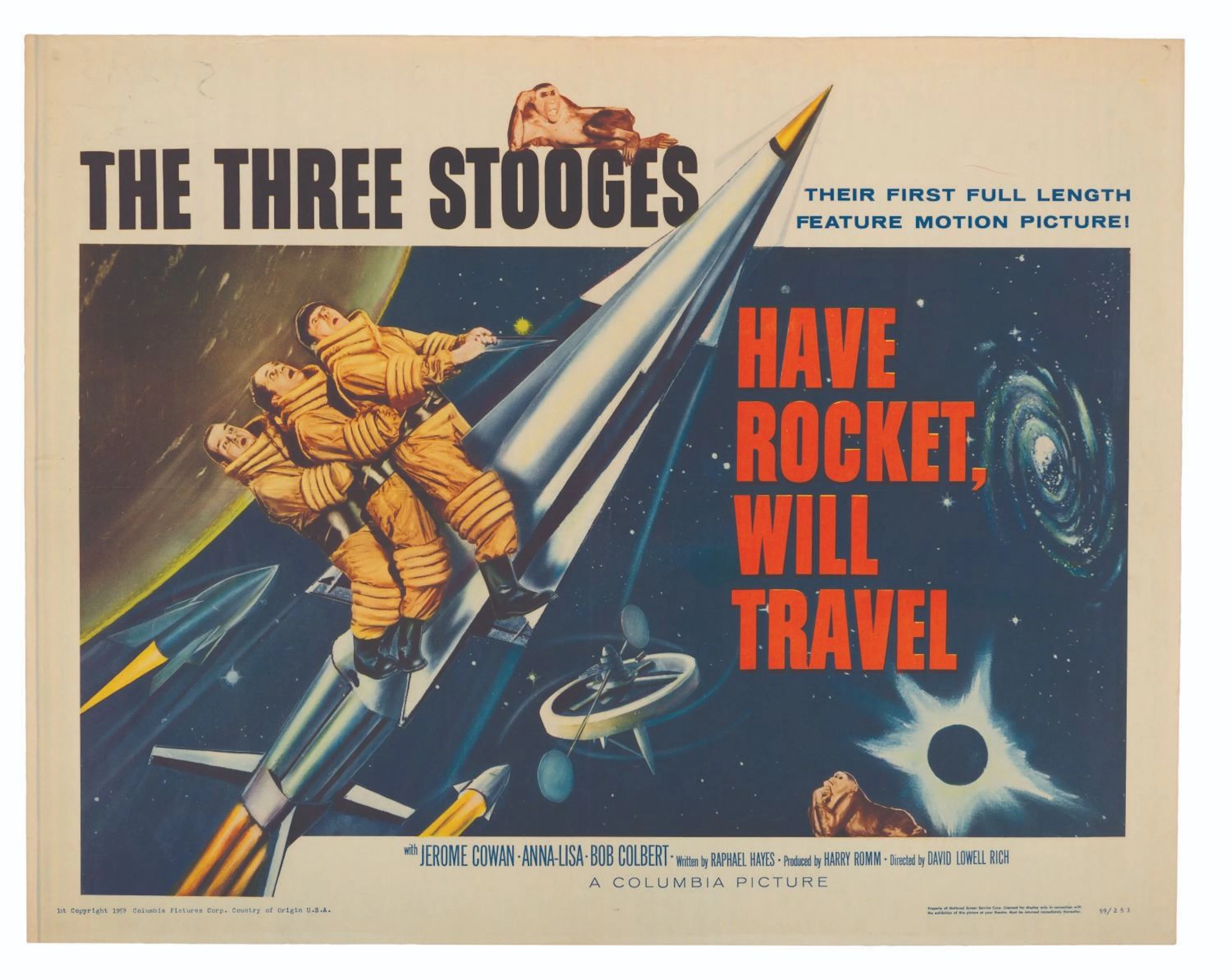 A"Have Rocket, Will Travel" Half-Sheet.