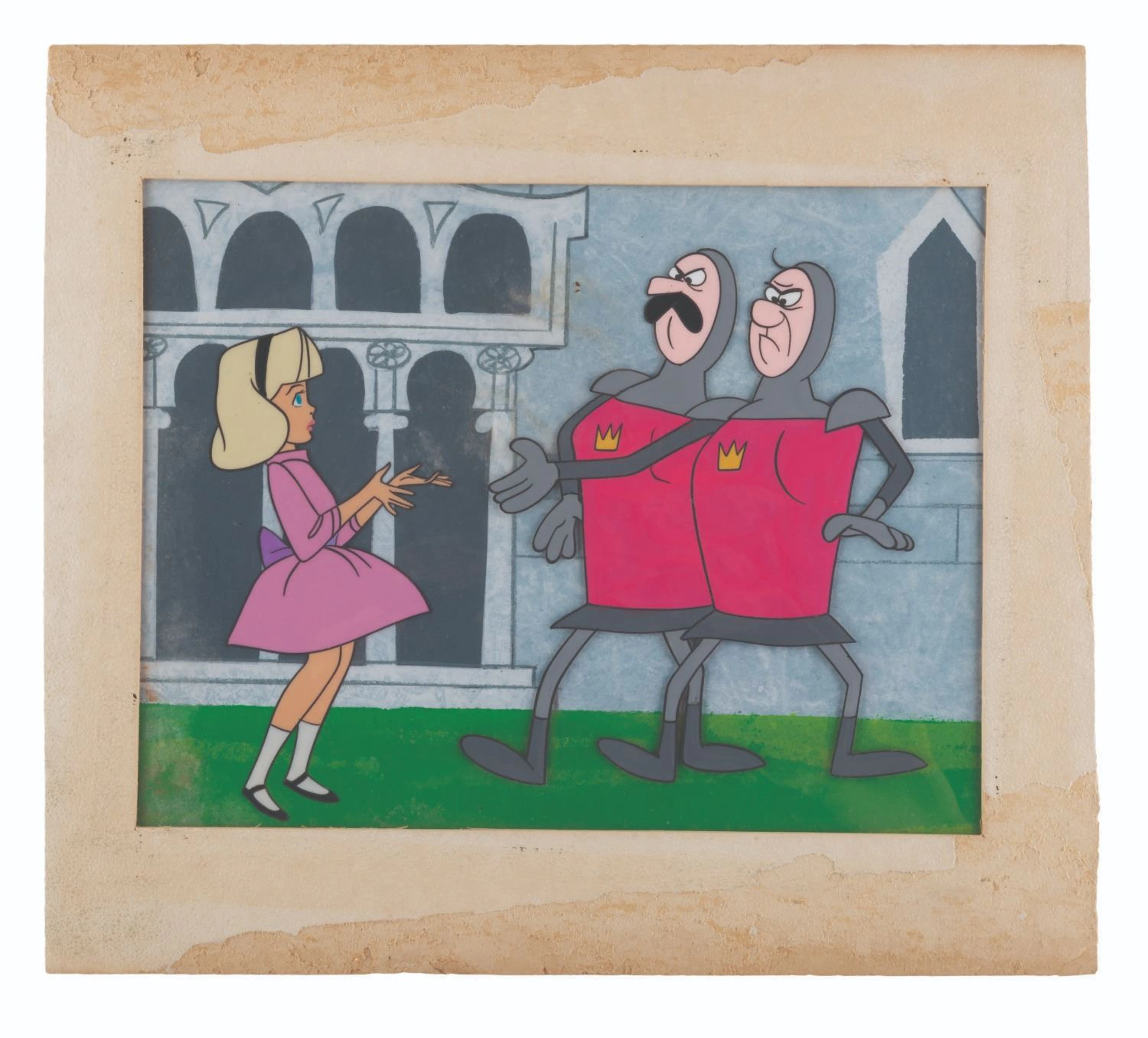 A Hanna-Barbera “Alice in Wonderland” Production Cel & Background