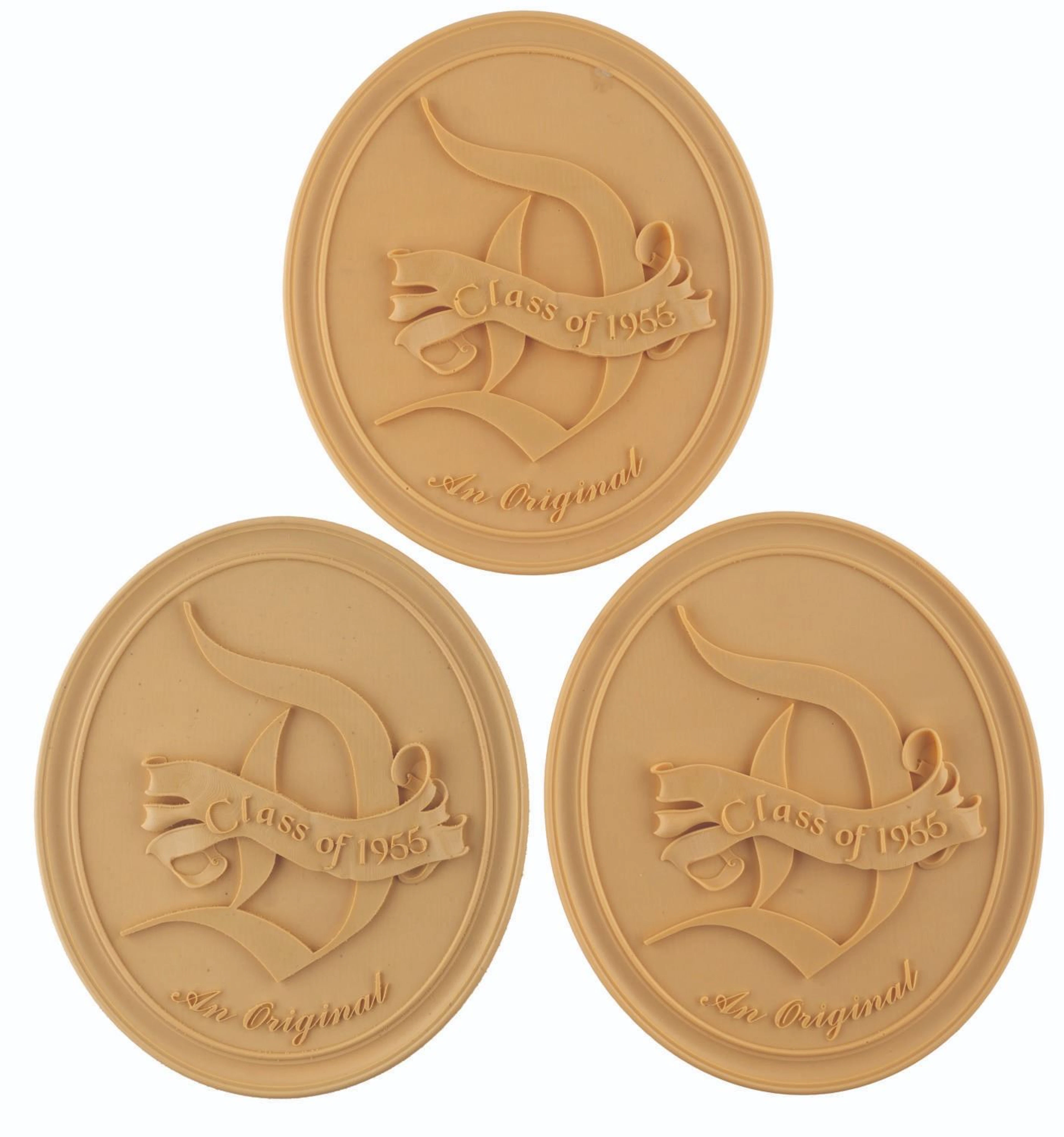 A Collection of Disneyland Class of 1955 Plaque Production Samples.