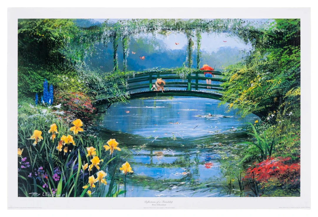 A Peter Ellenshaw Signed "Reflections of Friendship" Print.
