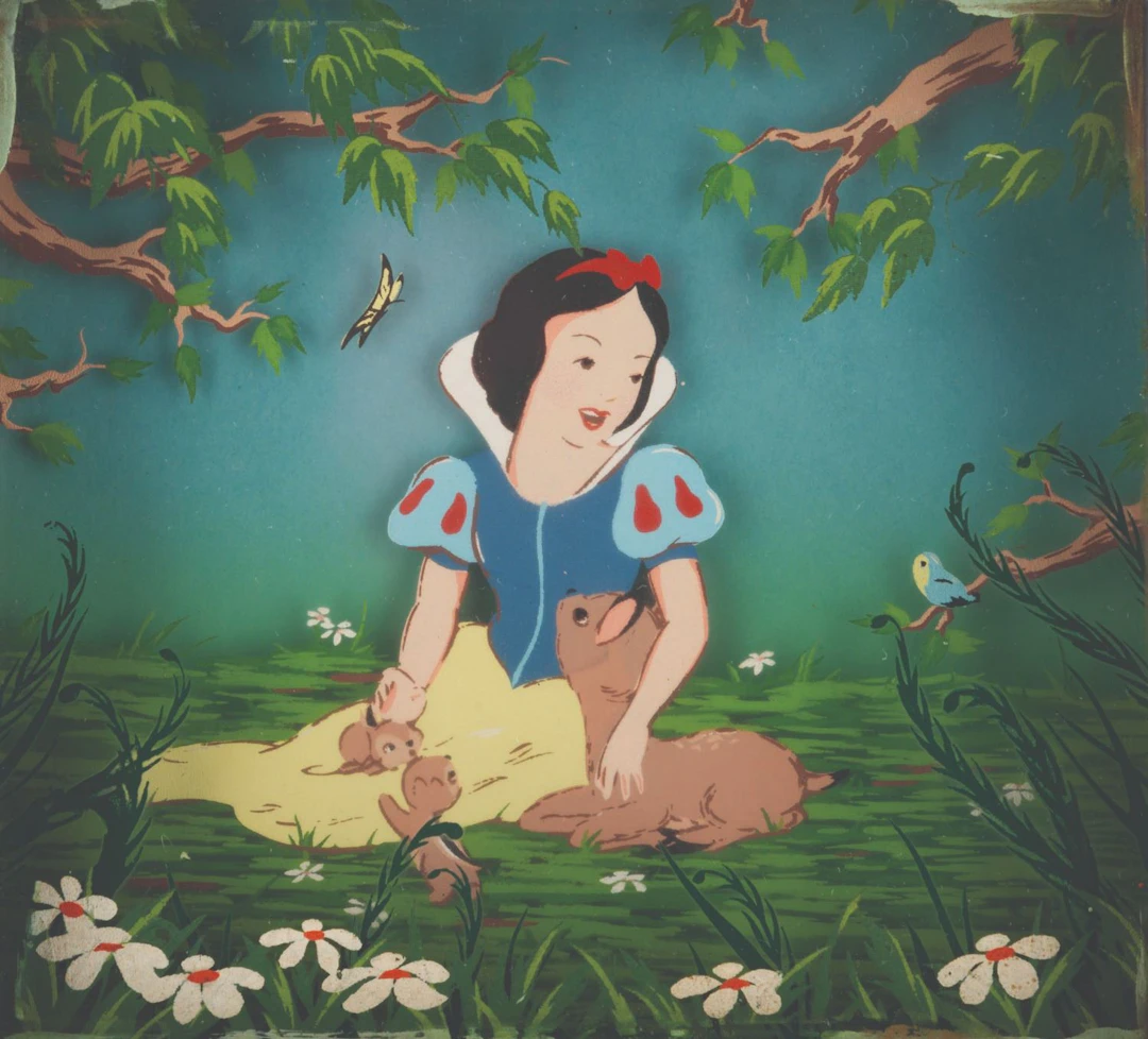 A "Snow White and the Seven Dwarfs" Multiplane Painting.
