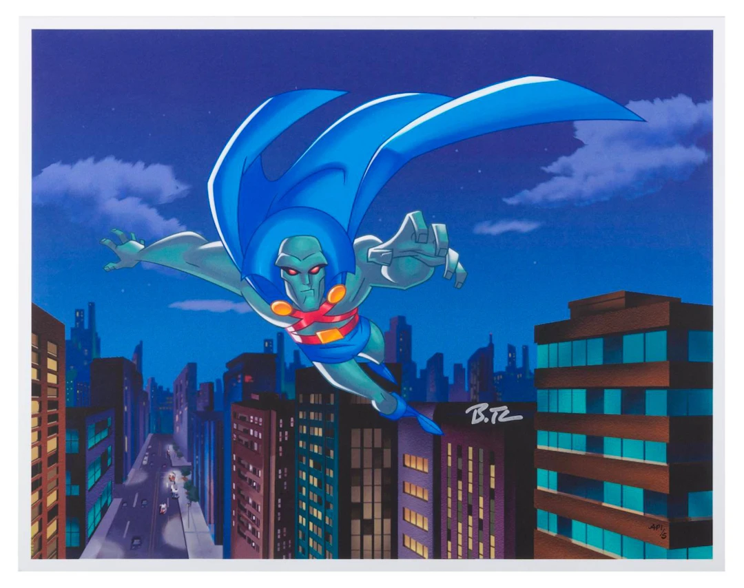 A Signed "Martian Manhunter" Justice League Limited Giclee Print.