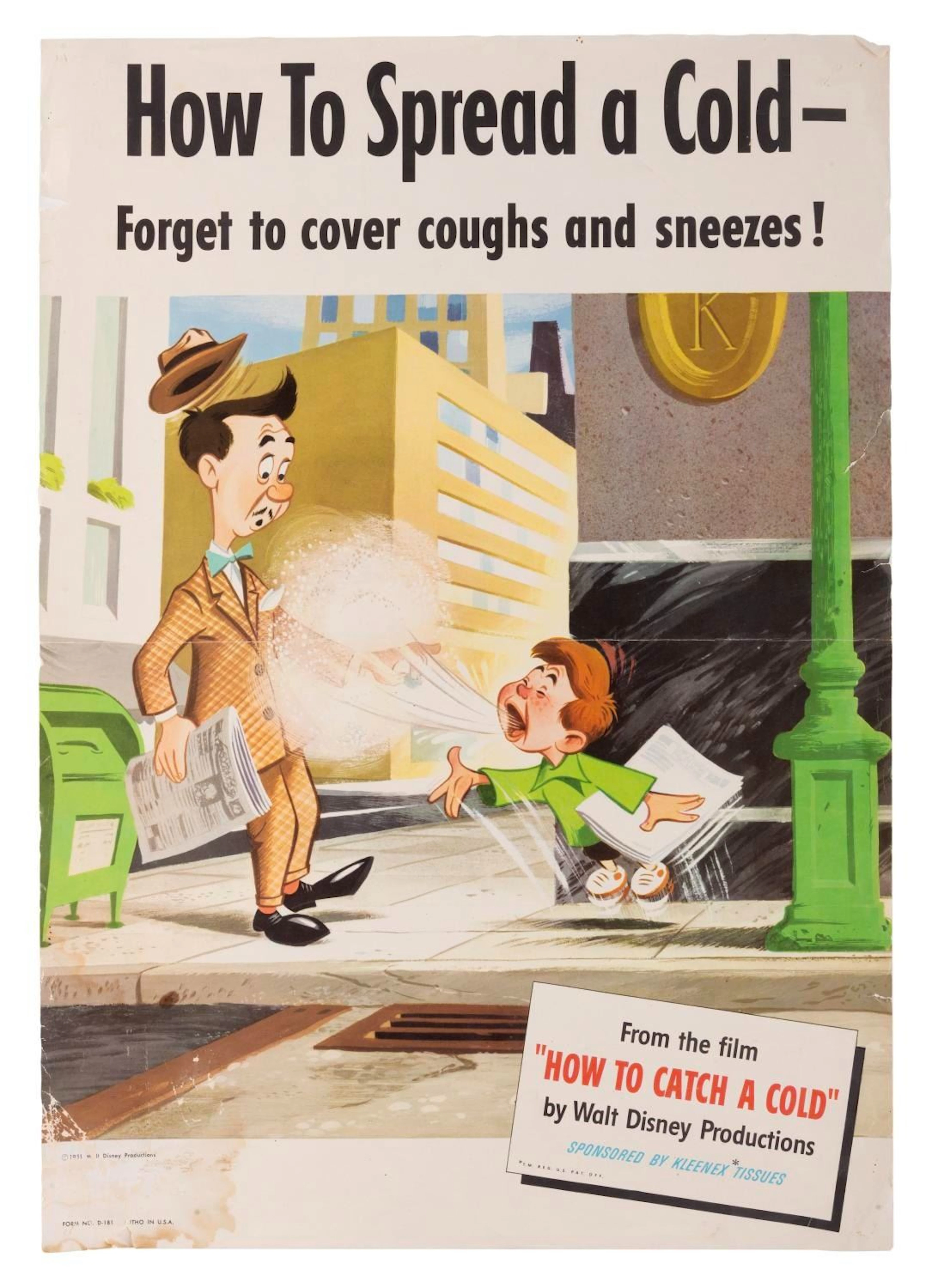 A "How to Spread a Cold" Poster.