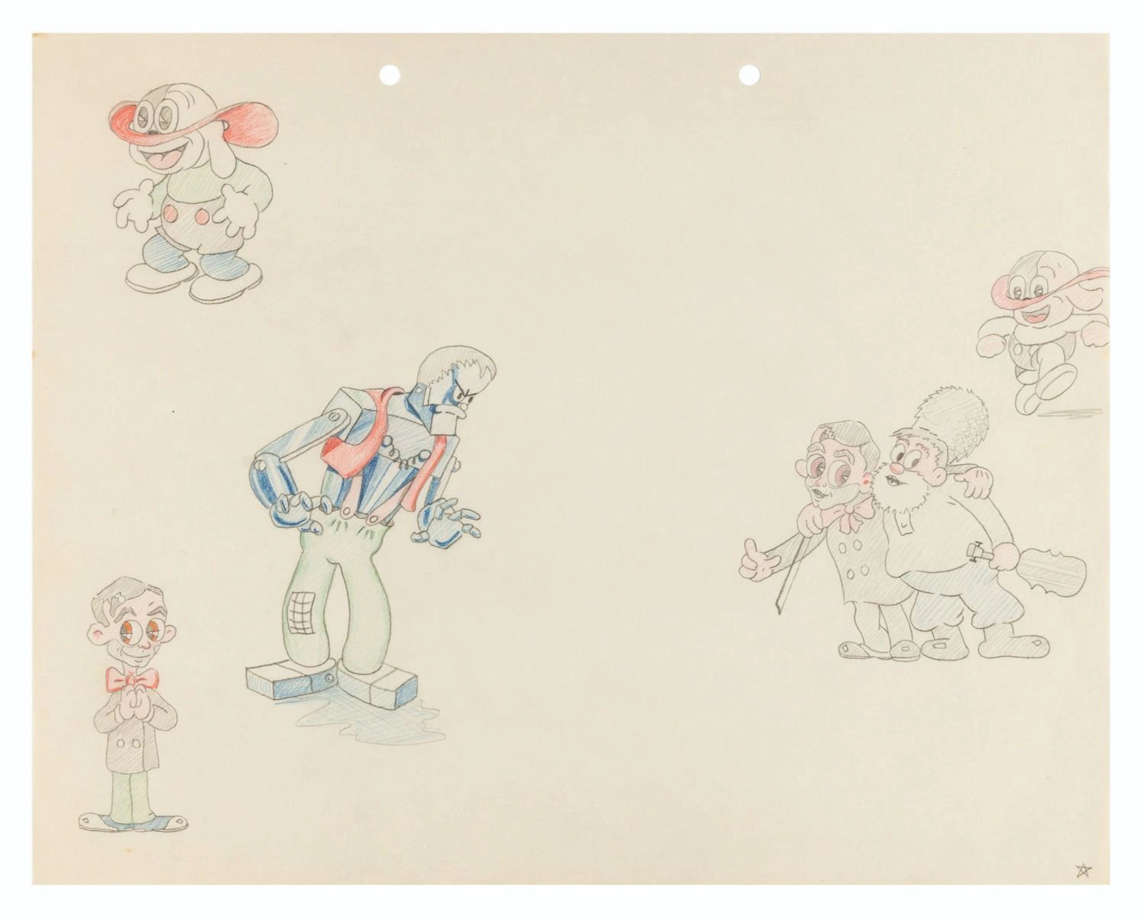 A Sheet of Merrie Melodies Model Drawings.