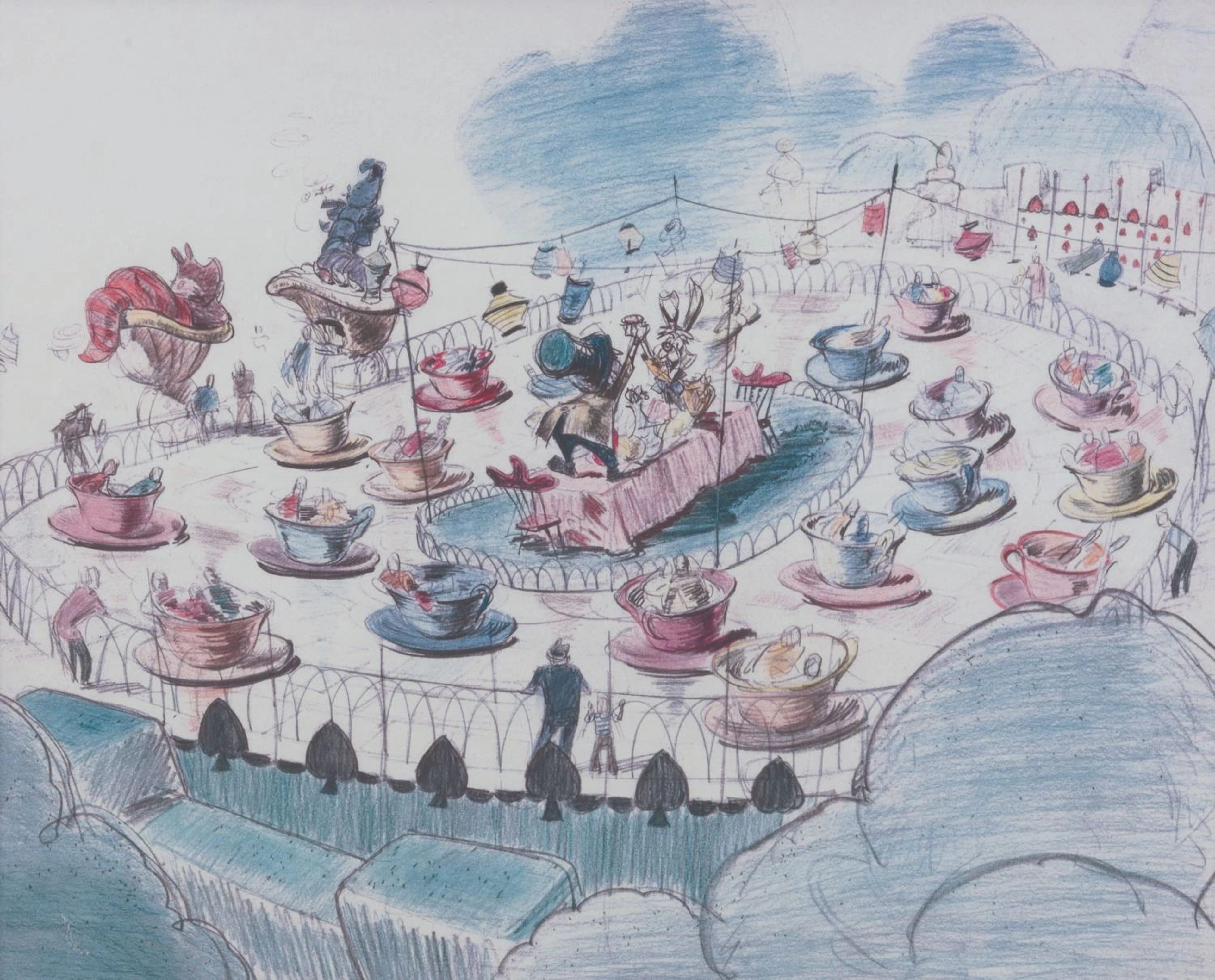 A Disneyland Hotel Mad Tea Party Framed Print.