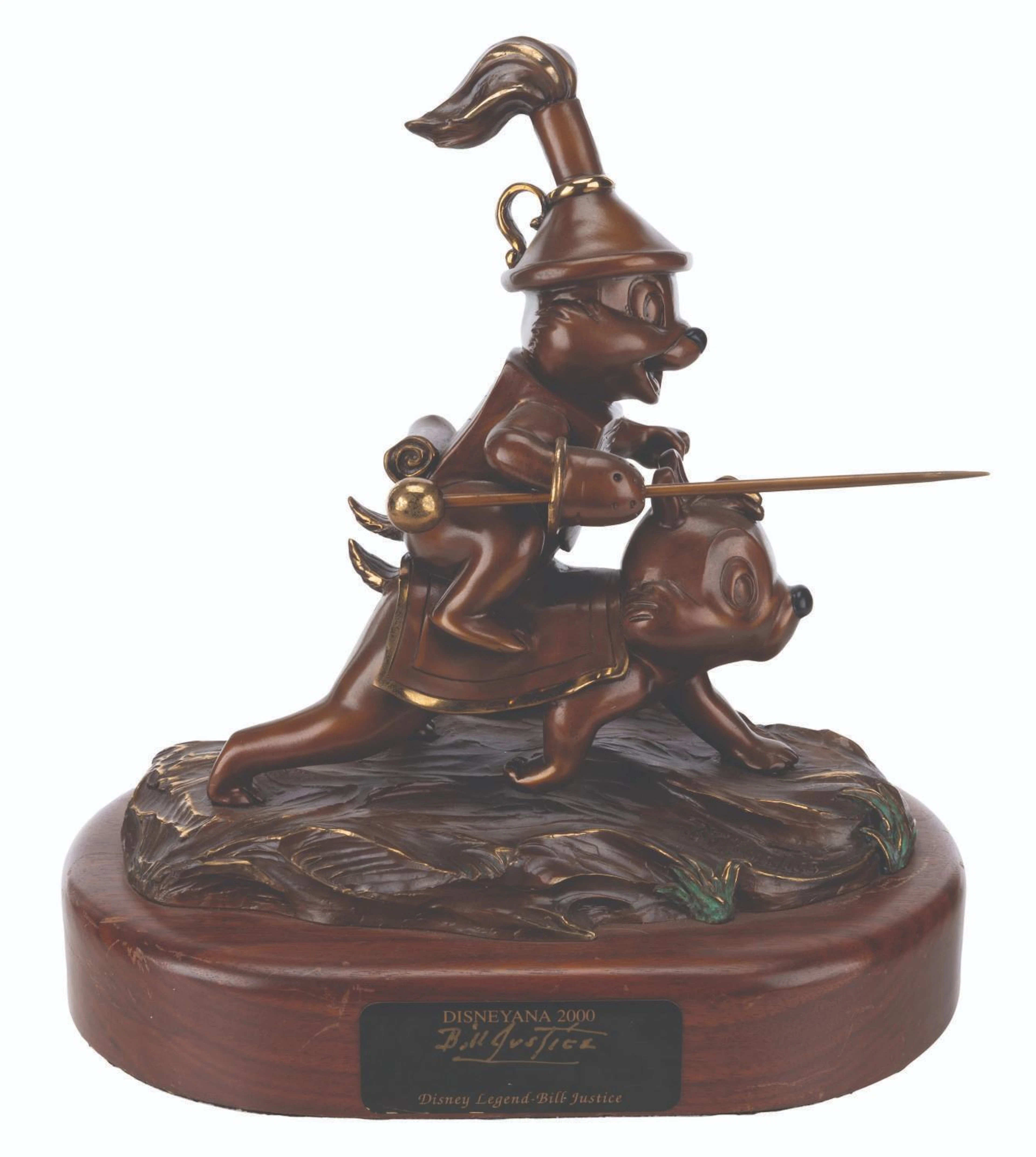 A Bronze Chip ‘n’ Dale "Dragon Around" Sculpture.