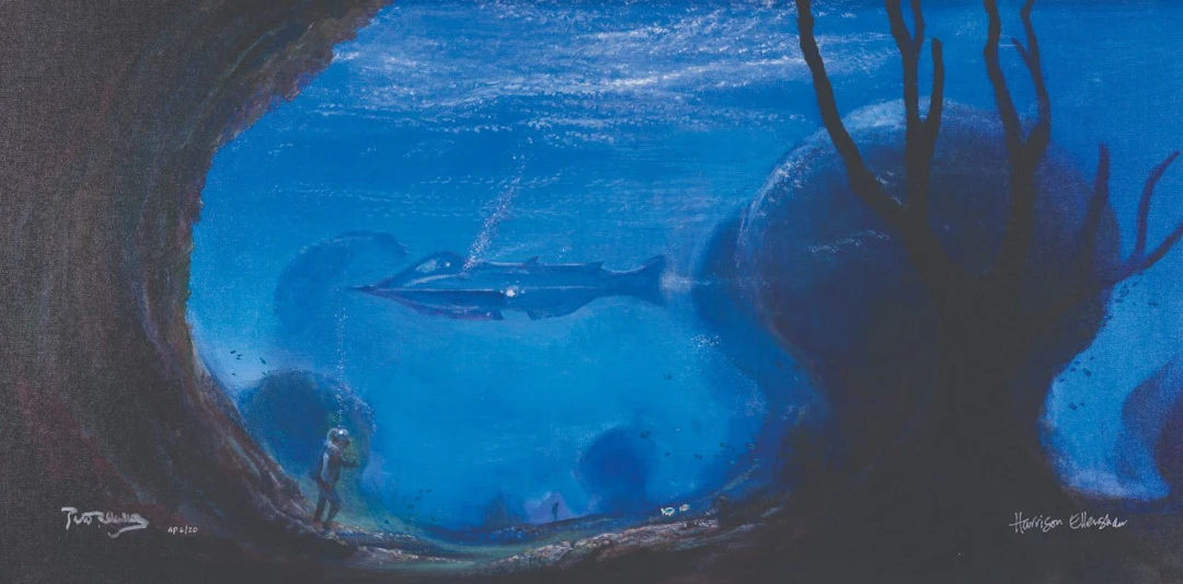 A Peter & Harrison Ellenshaw "20,000 Leagues Under the Sea" Canvas Print.