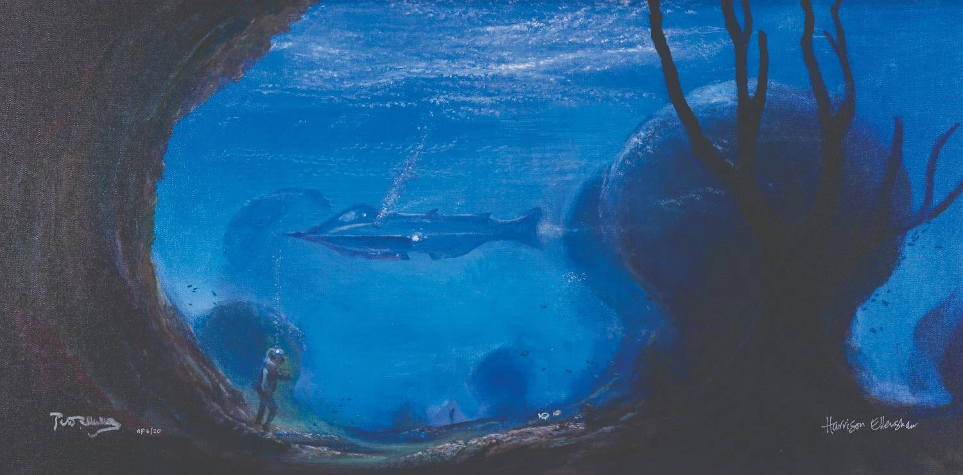 A Peter & Harrison Ellenshaw "20,000 Leagues Under the Sea" Canvas Print.