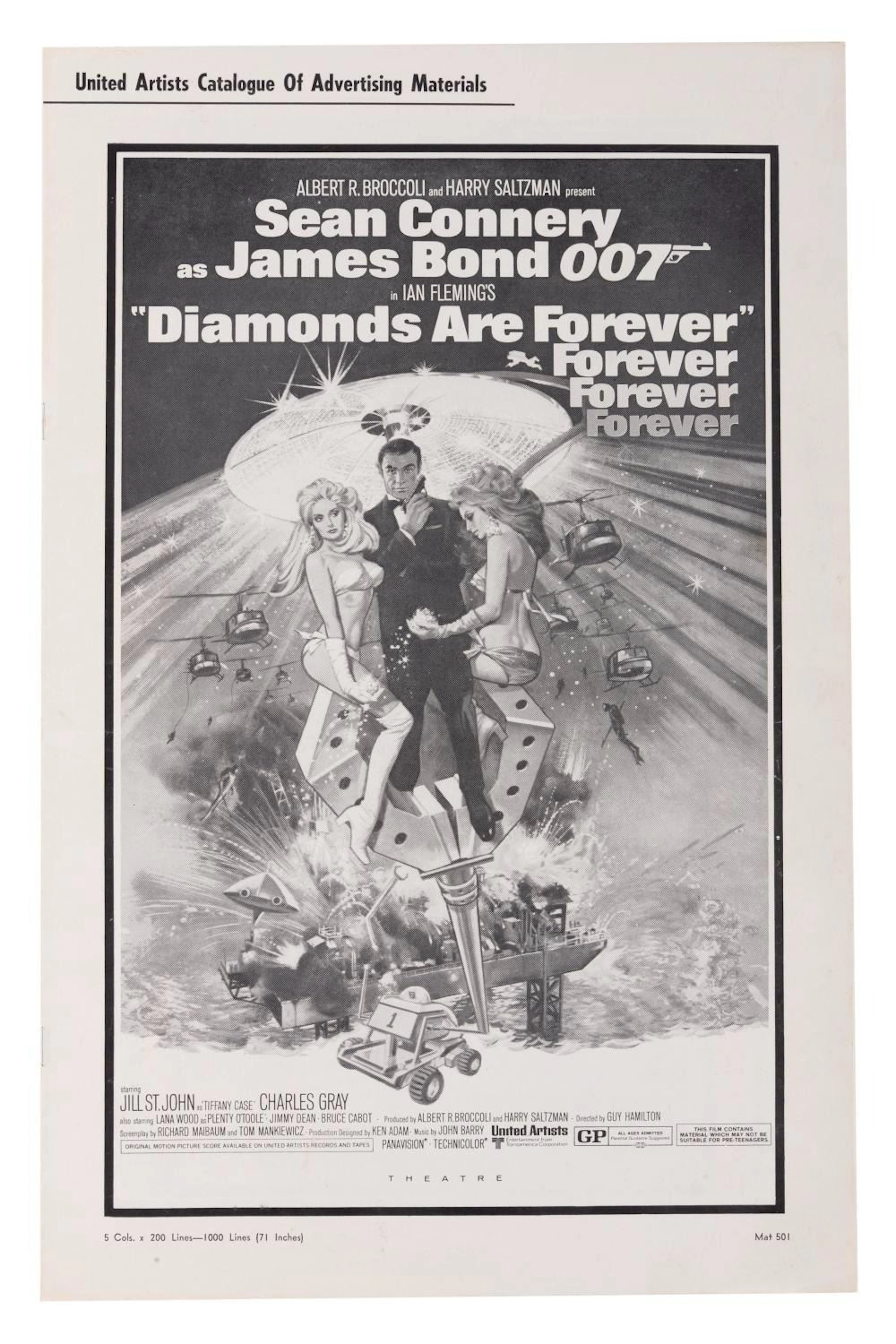 A James Bond "Diamonds are Forever" Pressbook.
