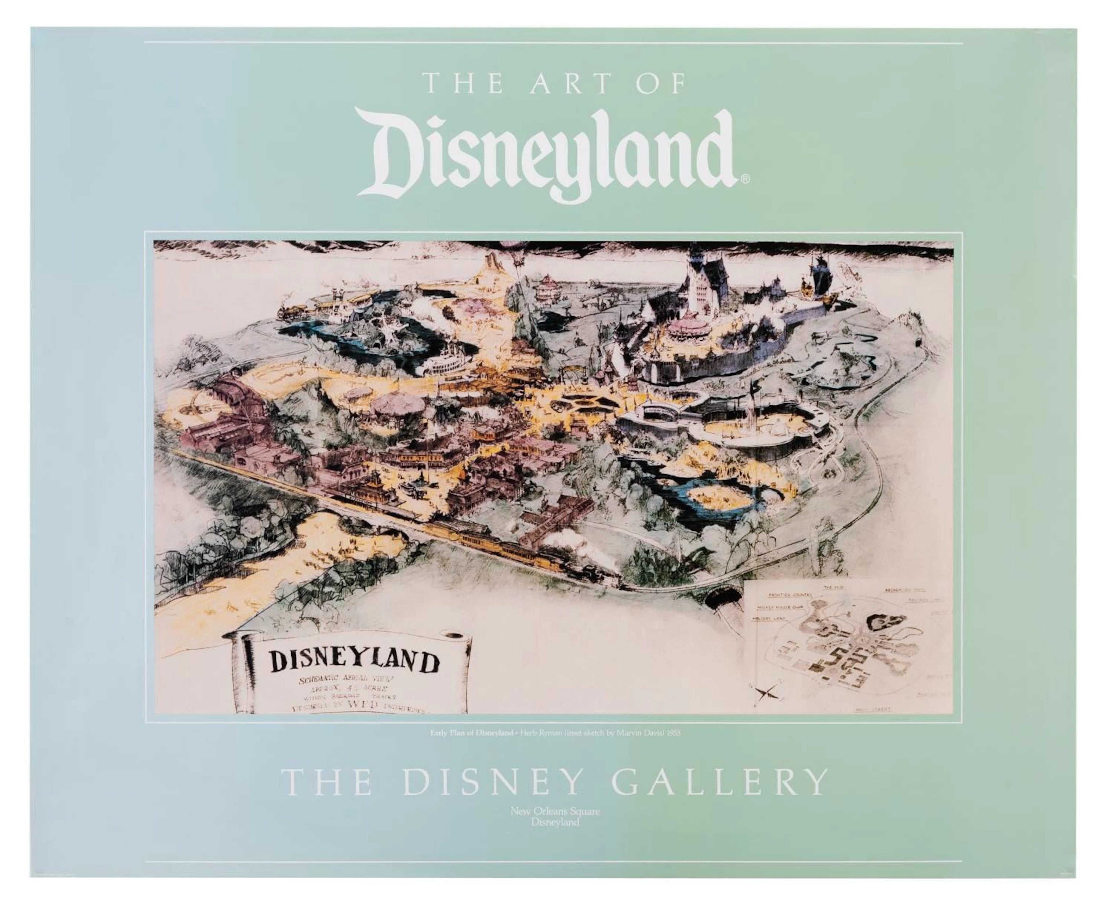 A Disney Gallery Herb Ryman Disneyland Map Poster.