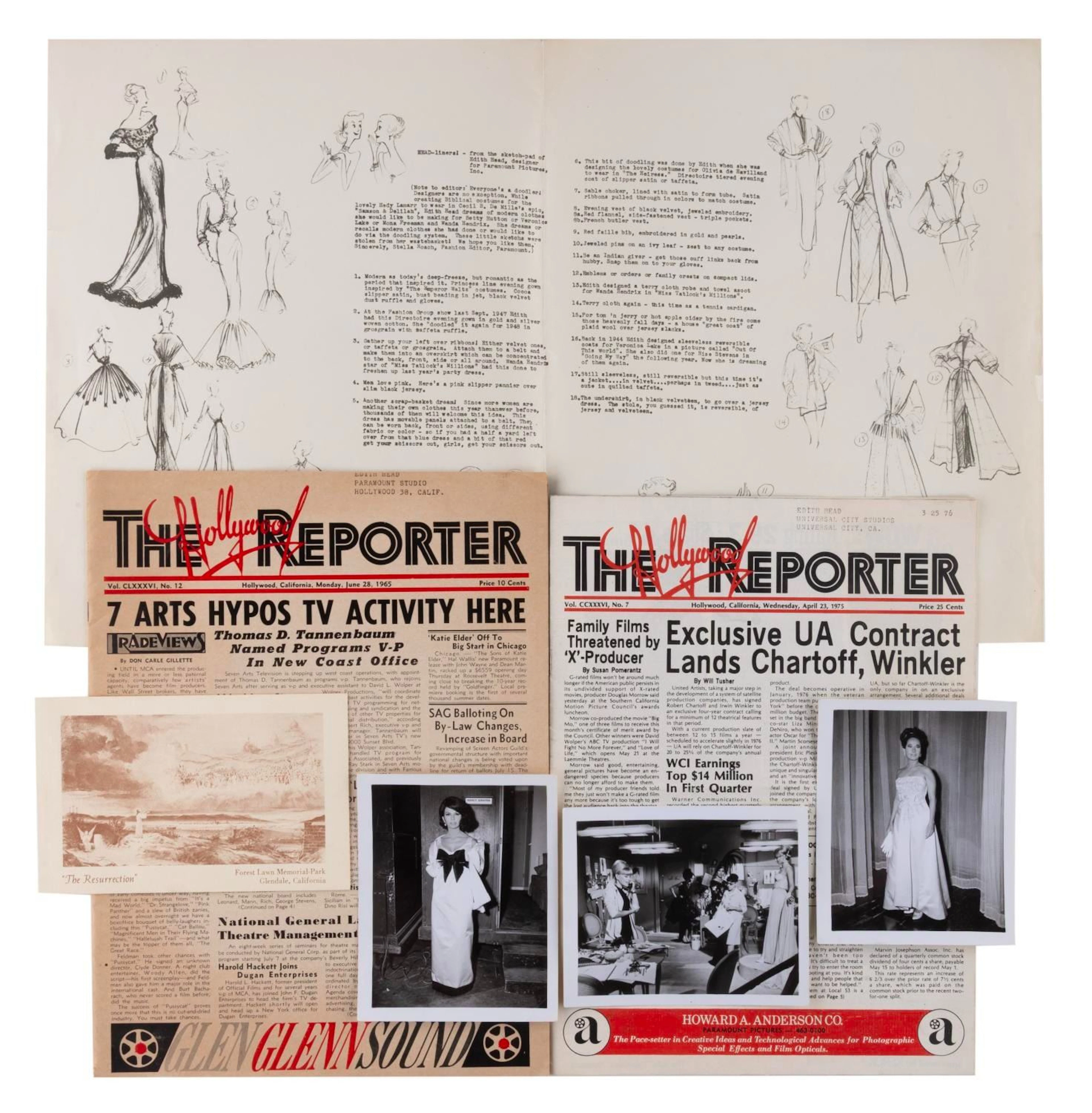 A Collection of Edith Head Ephemera.