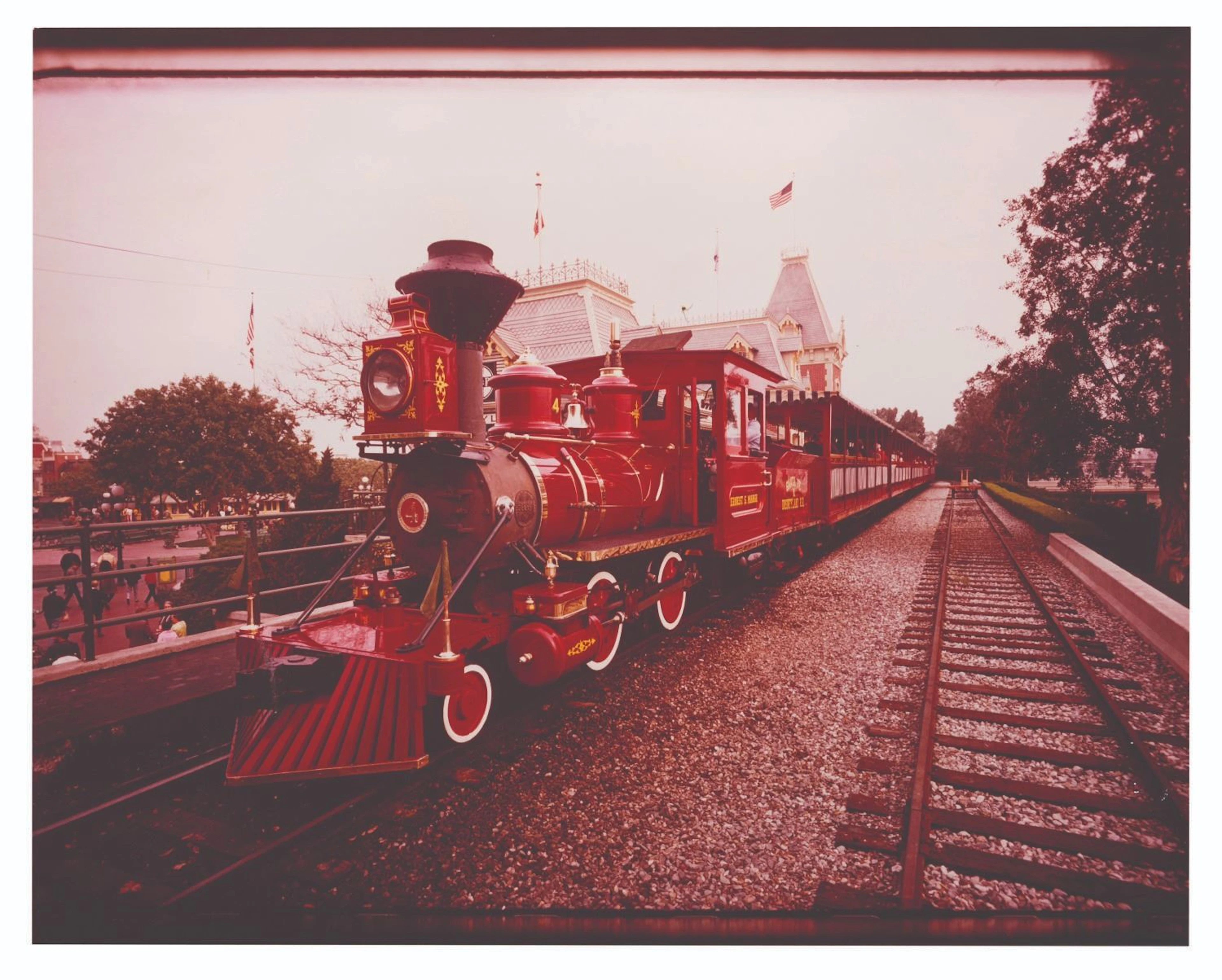 An Oversized Disneyland Railroad Photograph.