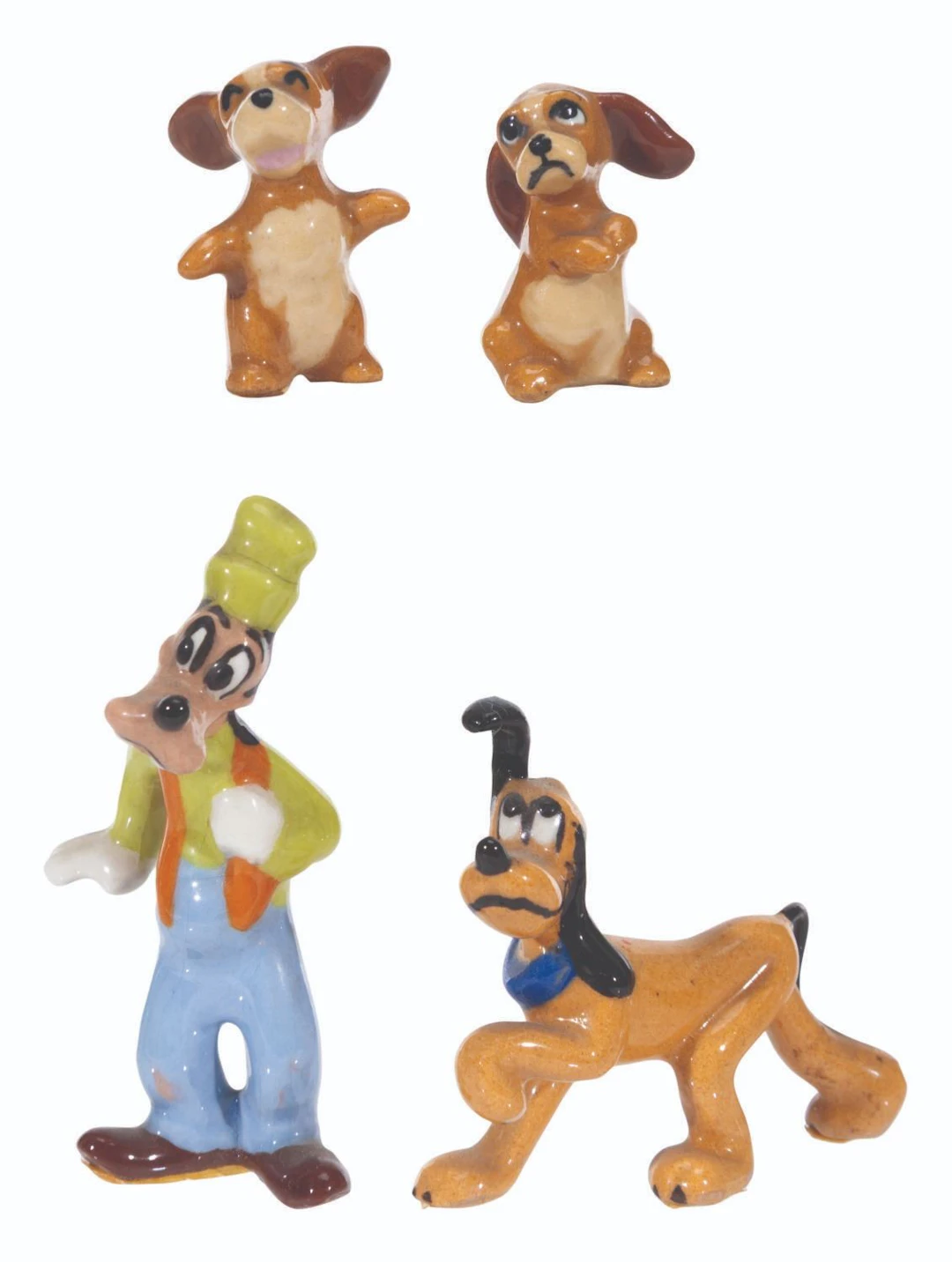 A Pair of Hagen-Renaker Goofy and Pluto Figurines.