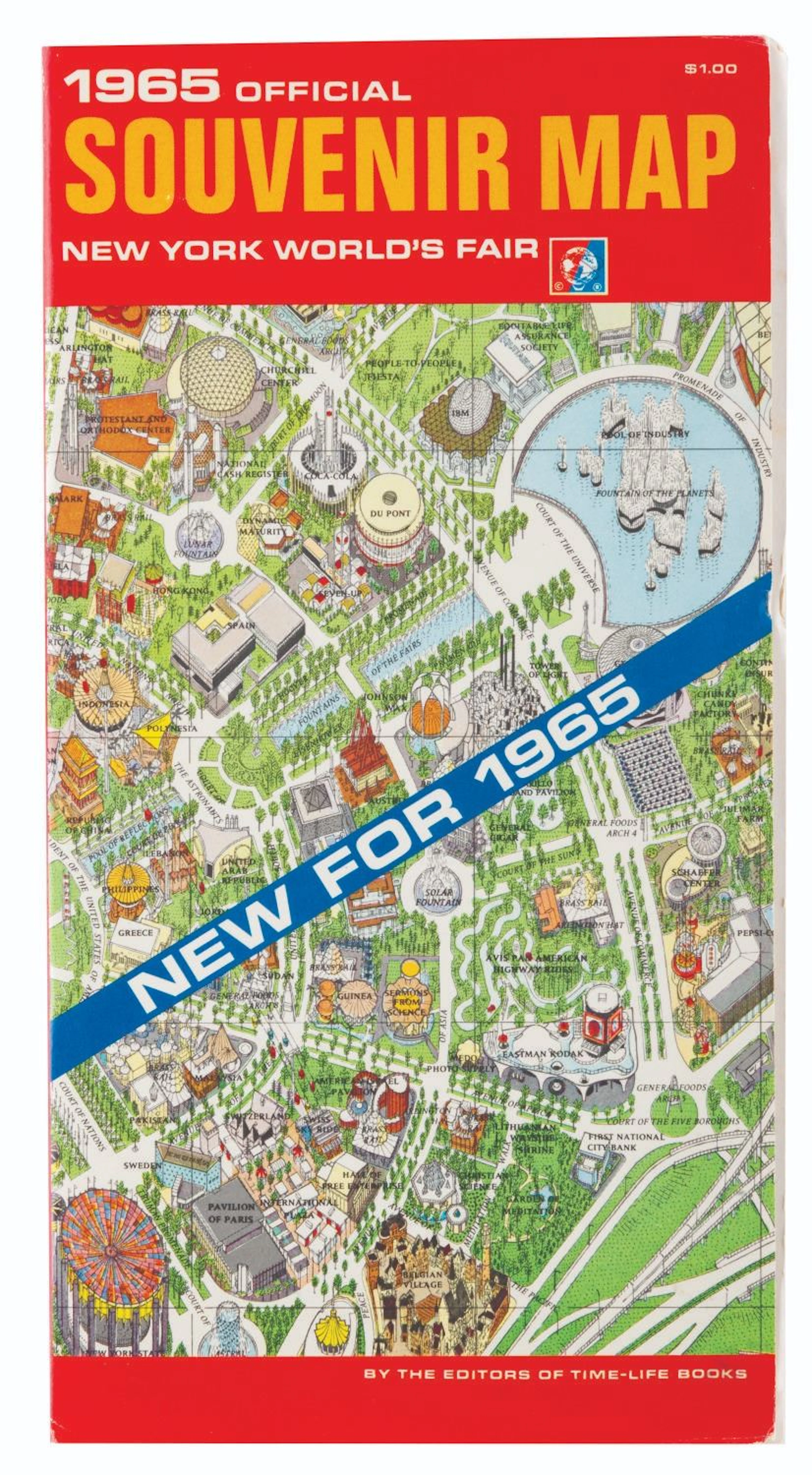A 1965 Official Souvenir Map New York World's Fair.