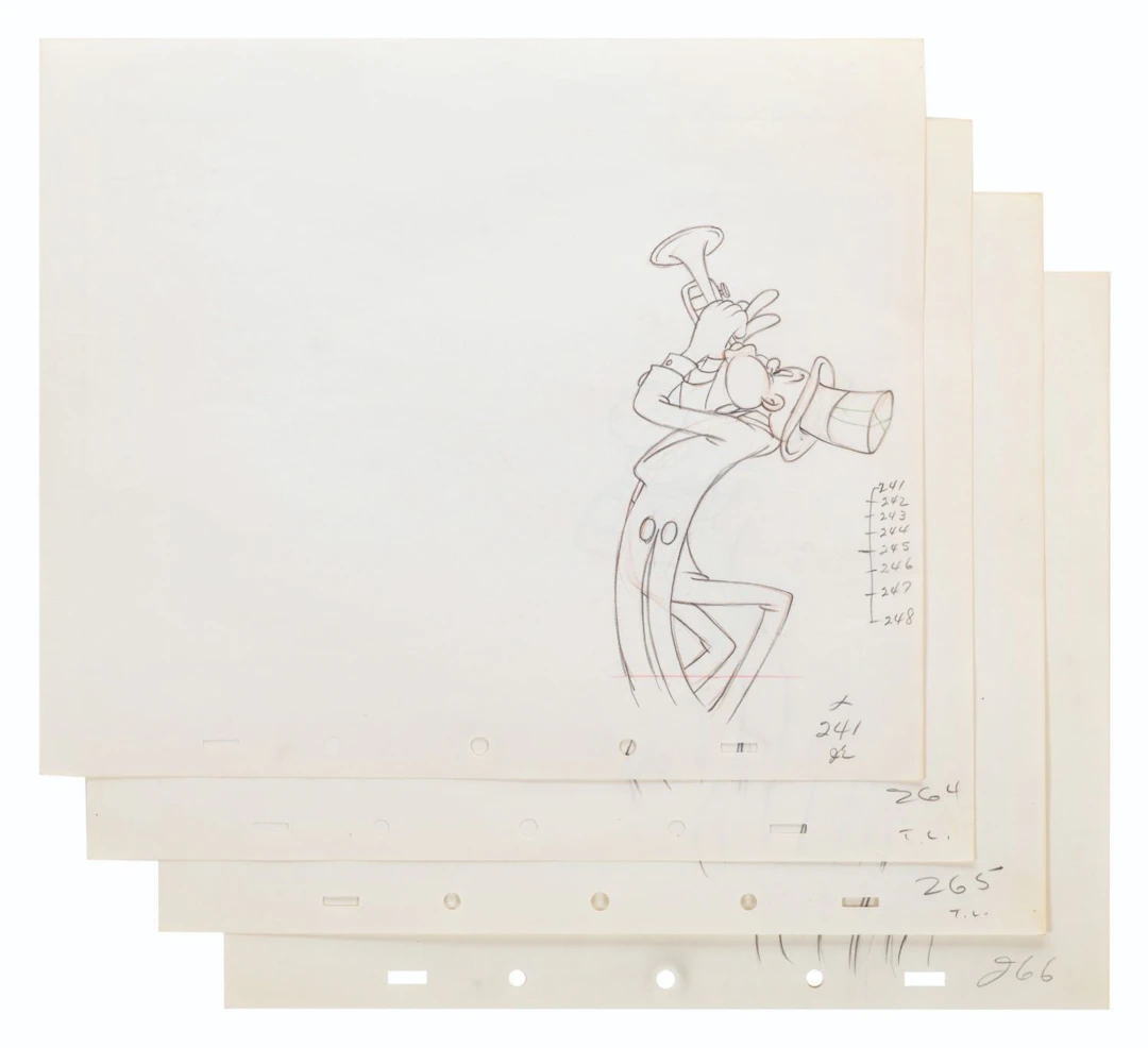 A Set of "Mother Goose Goes Hollywood" Production Drawings.
