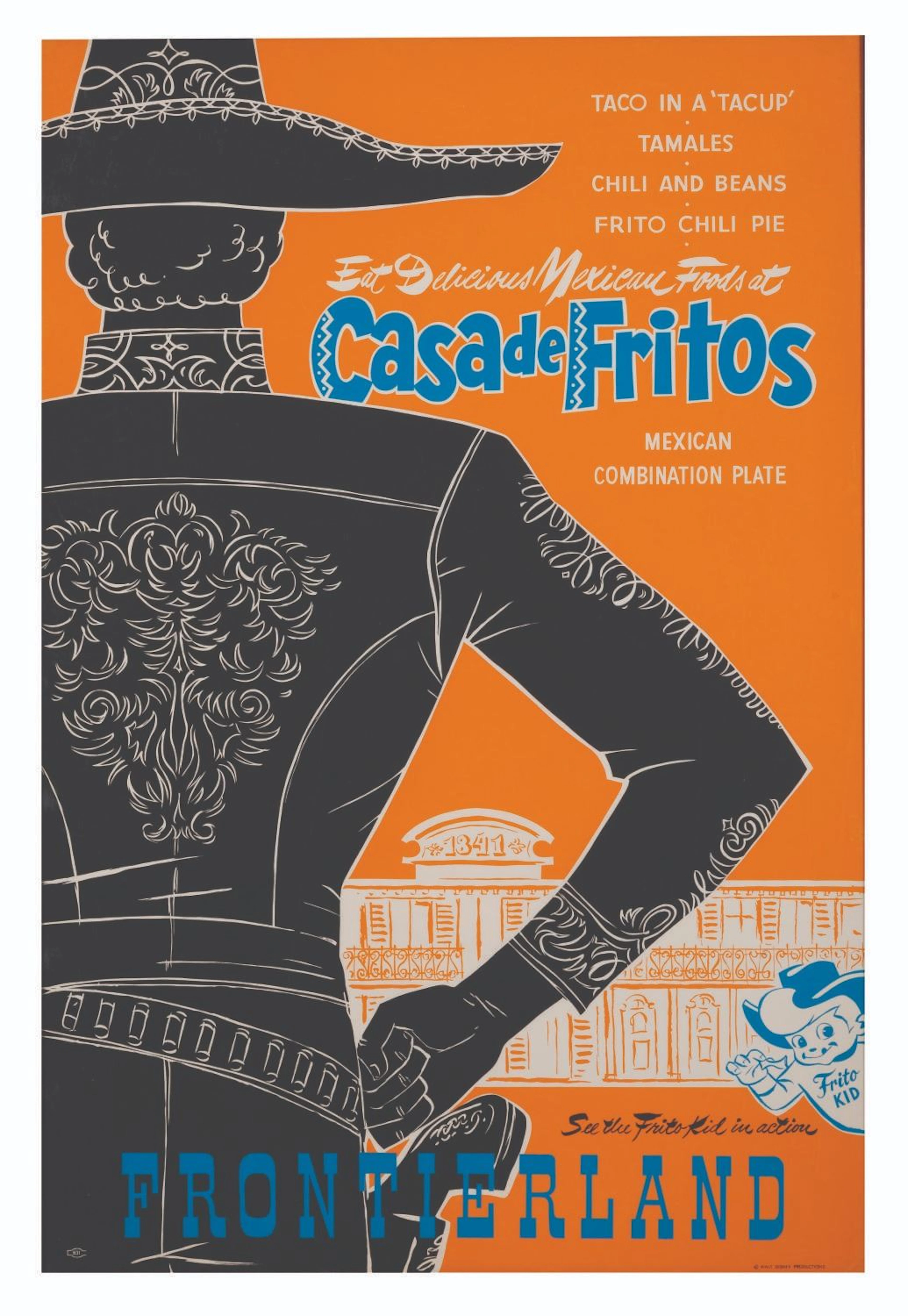 A Very Rare Casa de Fritos Frontierland Poster.