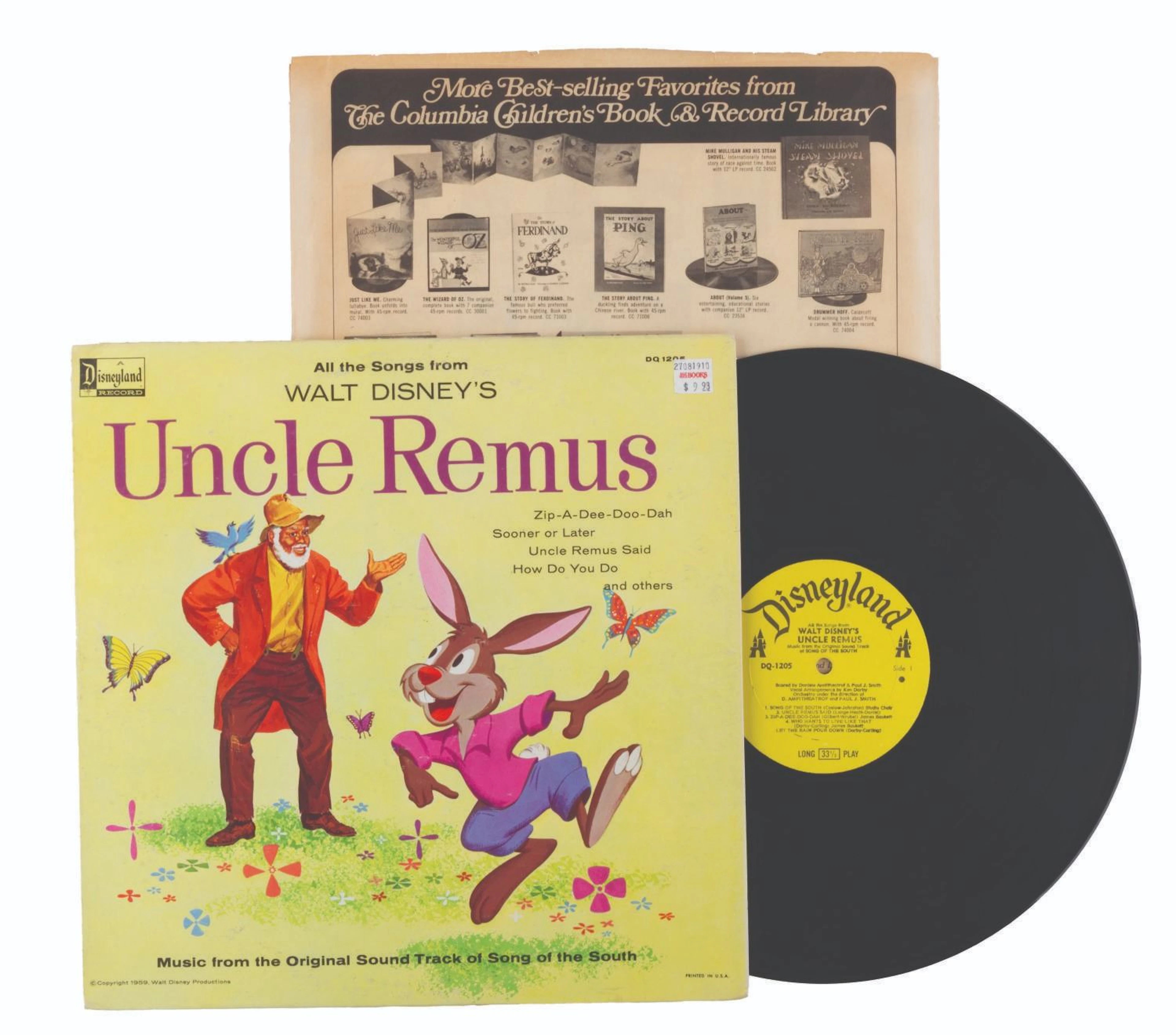 A Walt Disney's Uncle Remus Record.