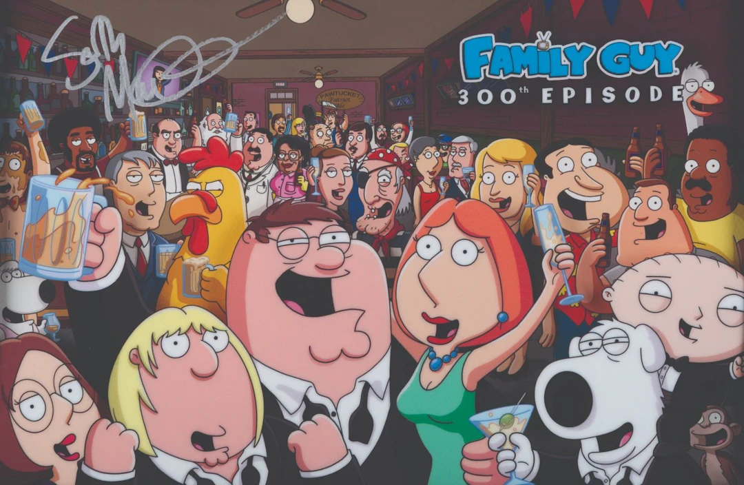A "Family Guy" 300th Episode Signed Crew Sericel.