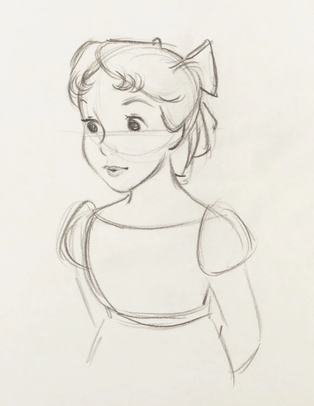 A “Peter Pan” Wendy Production Drawing.