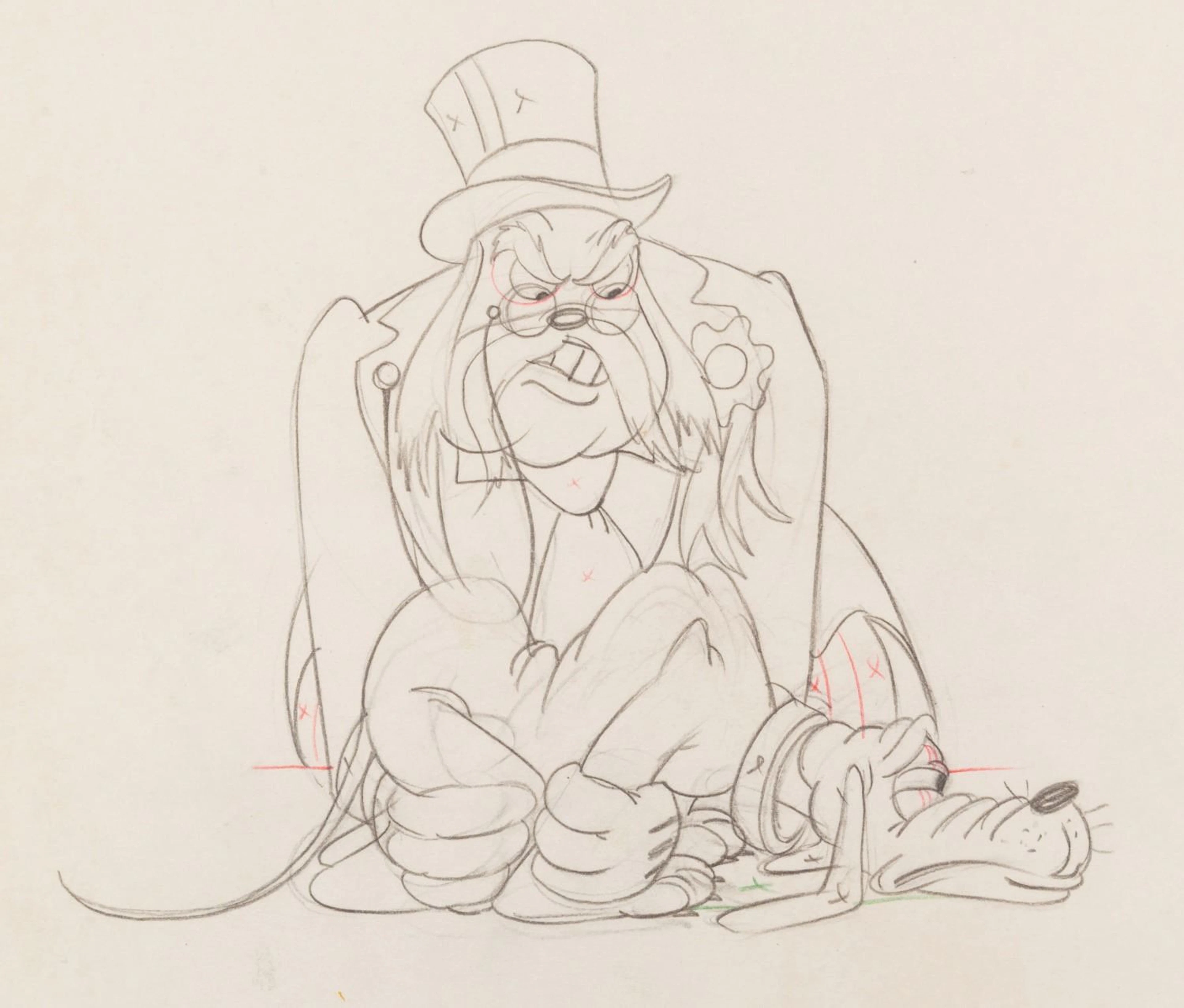 A "Society Dog Show" Judge Production Drawing.