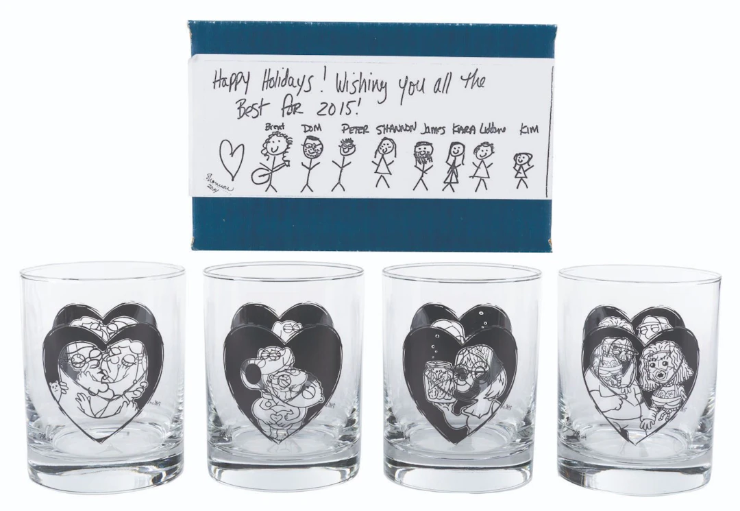 A "Family Guy" Crew Gift Set of Rocks Glasses.