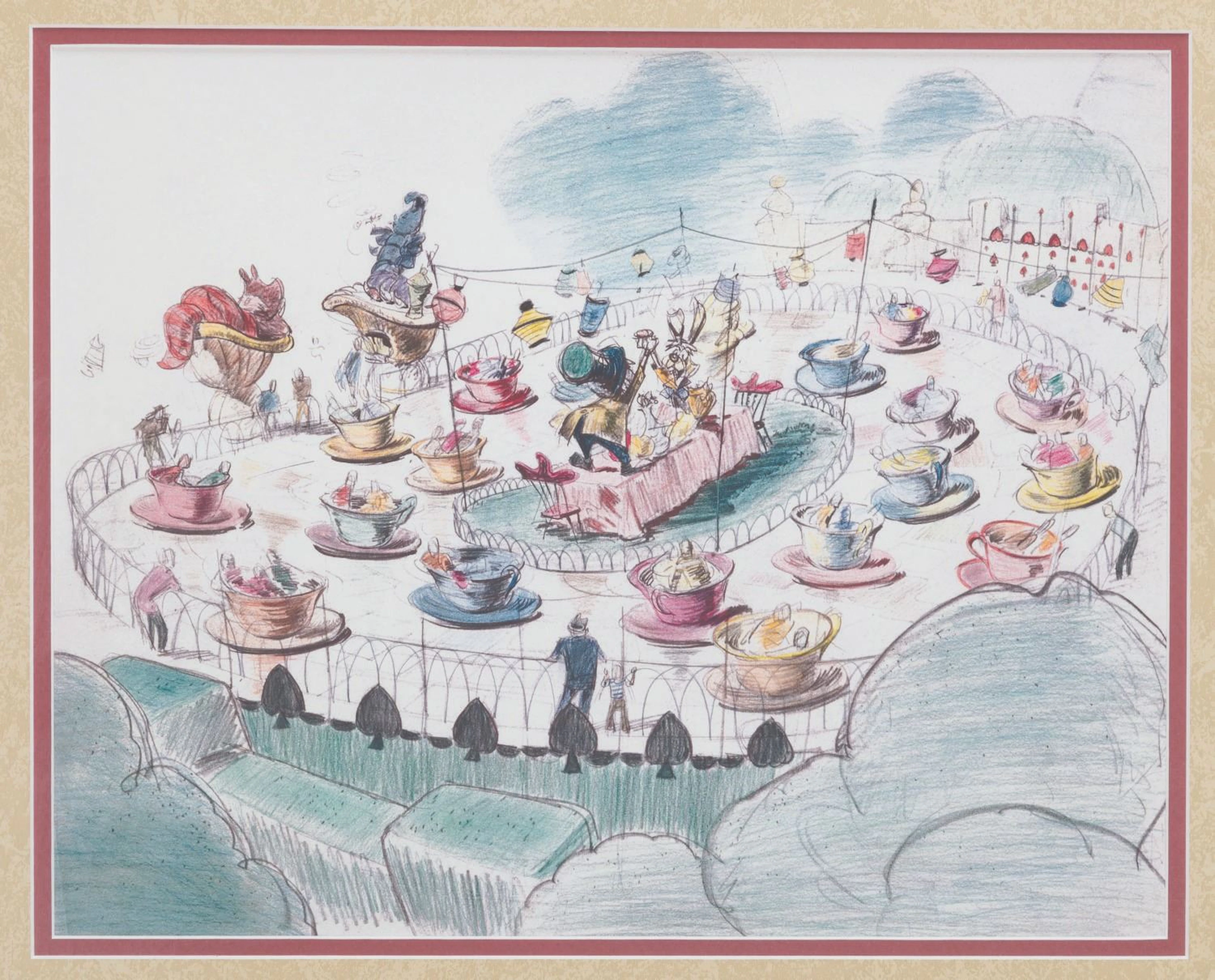 A Disneyland Hotel Mad Tea Party Framed Print.