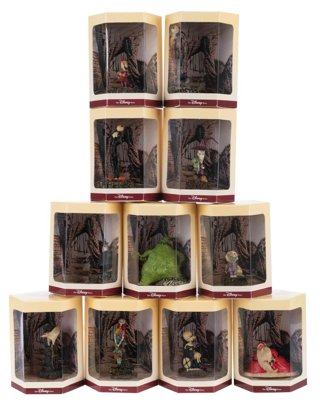 A Collection of "The Nightmare Before Christmas" Tiny Kingdom Figurines.