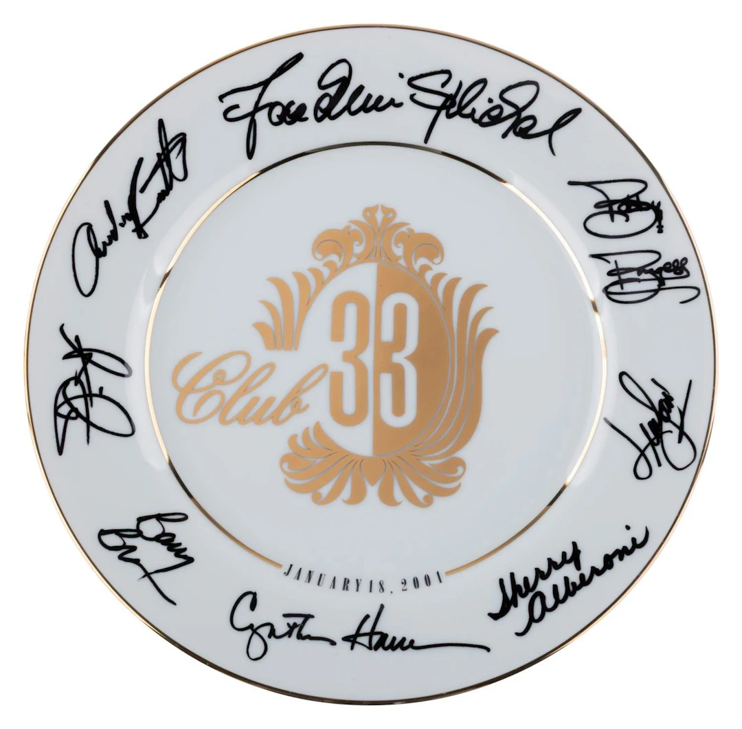 A Club 33 California Adventure Sneak Preview Event Plate.