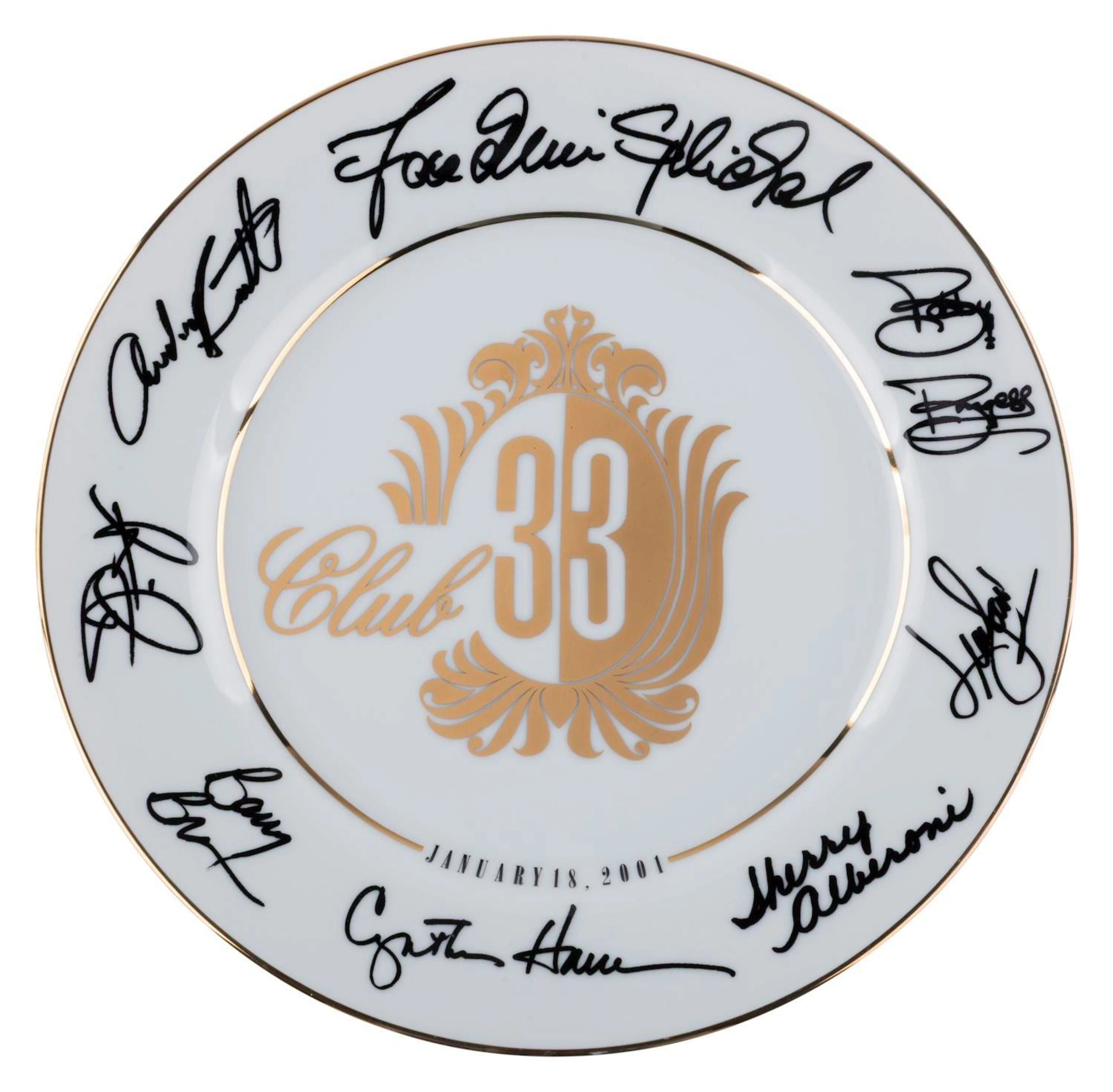 A Club 33 California Adventure Sneak Preview Event Plate.