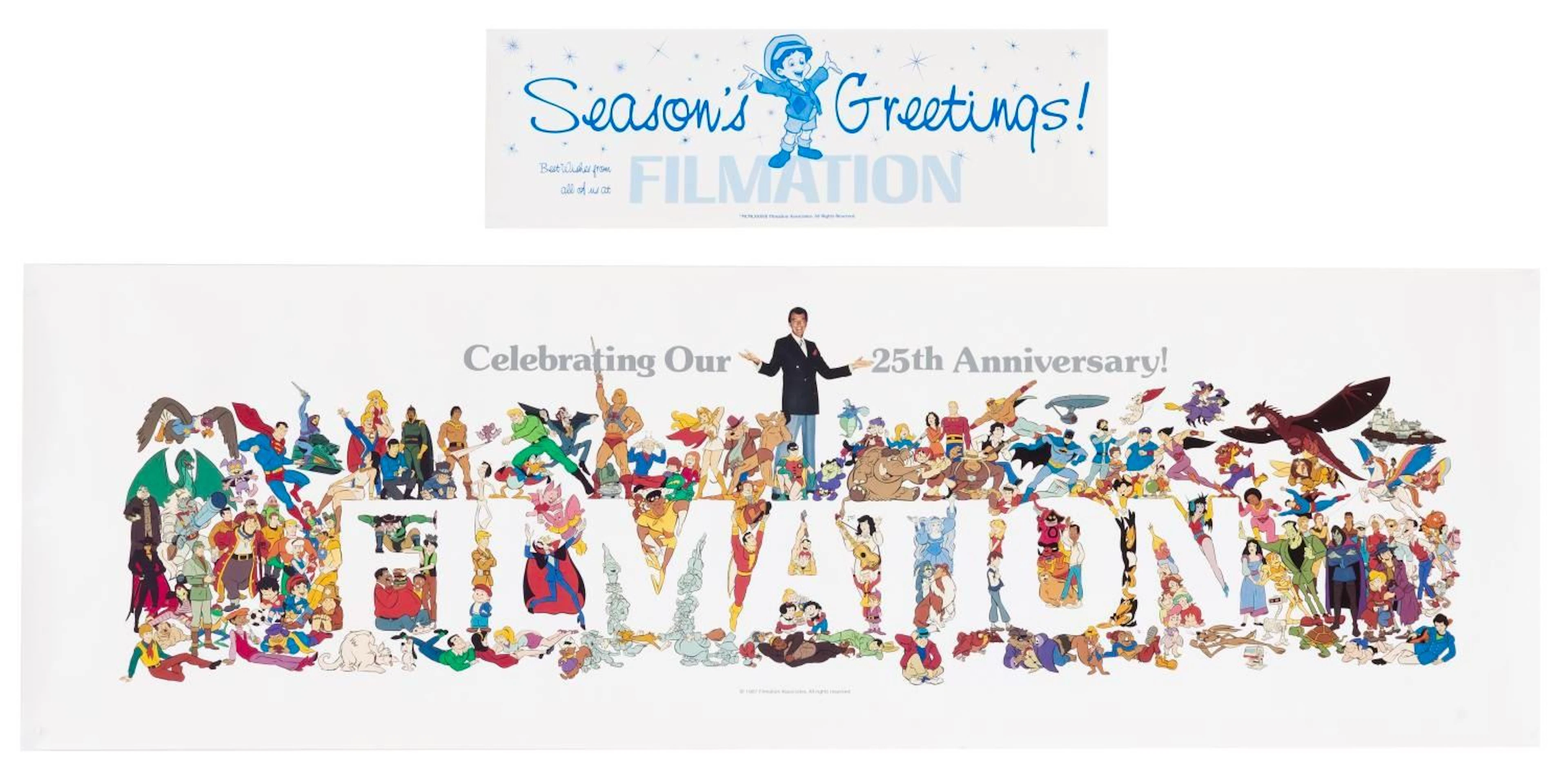 A Filmation 25th Anniversary Holiday Gift Poster.