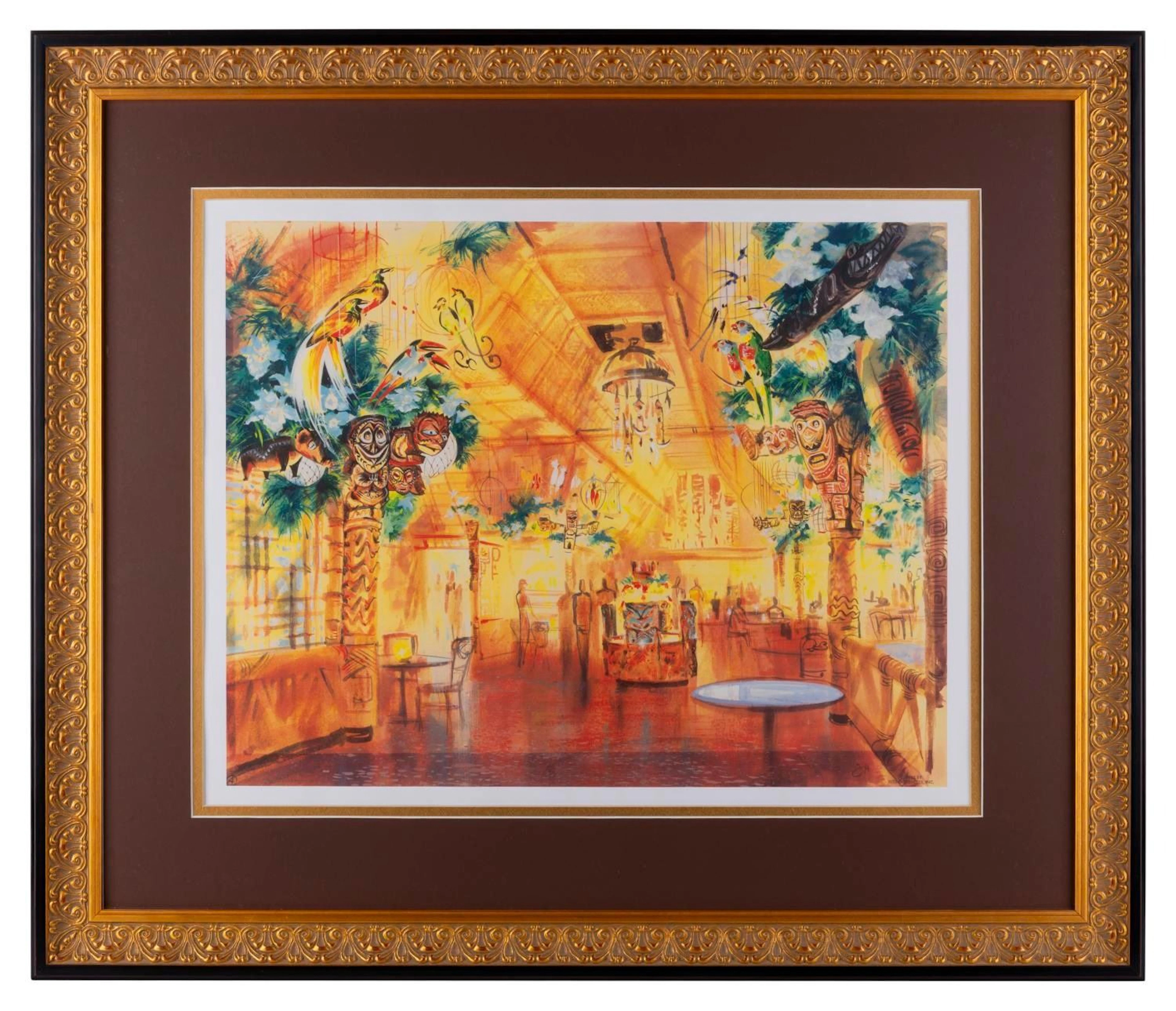 A Tiki Room Restaurant Concept Print.