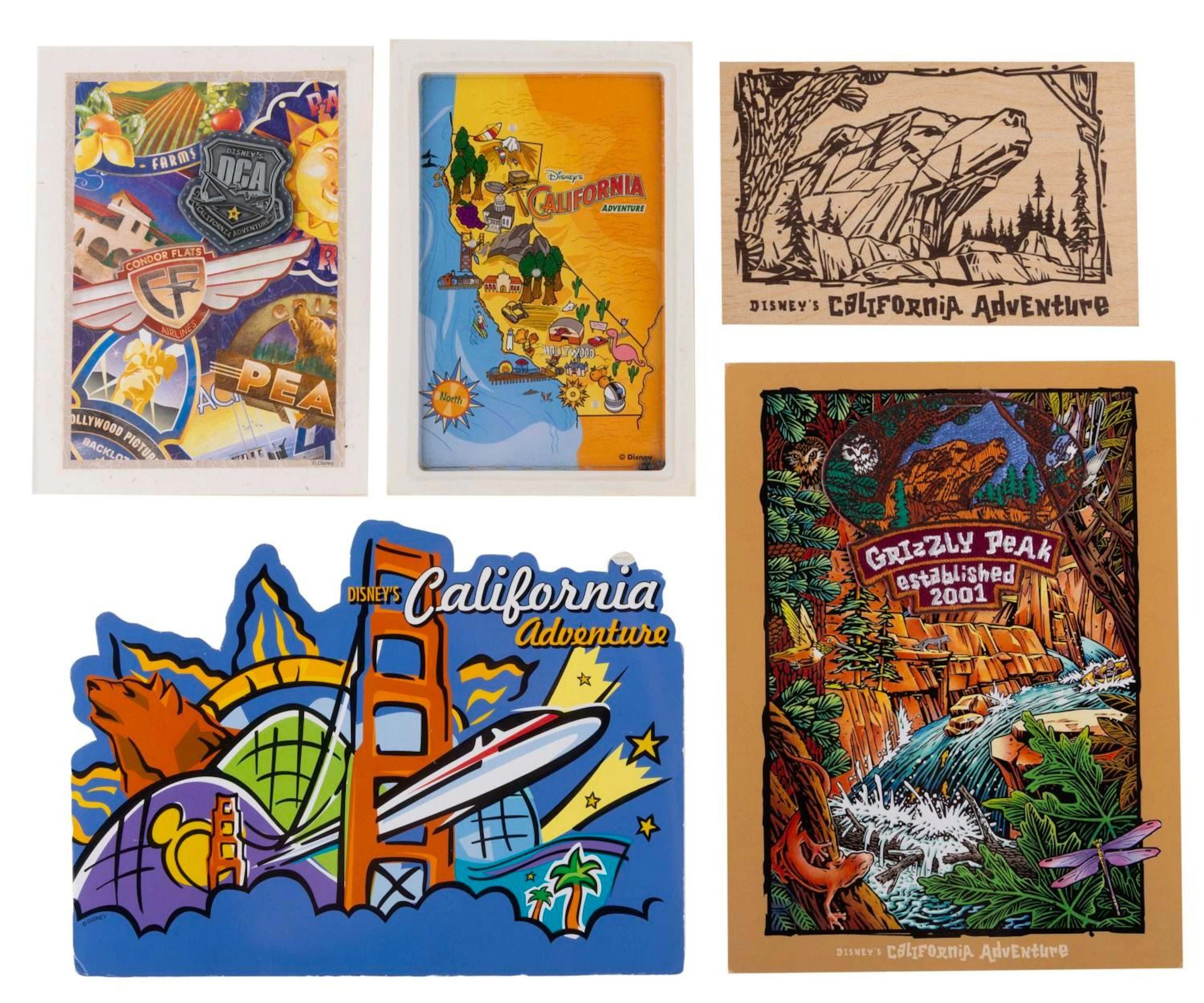 Unusual Early Disney's California Adventure Postcards.