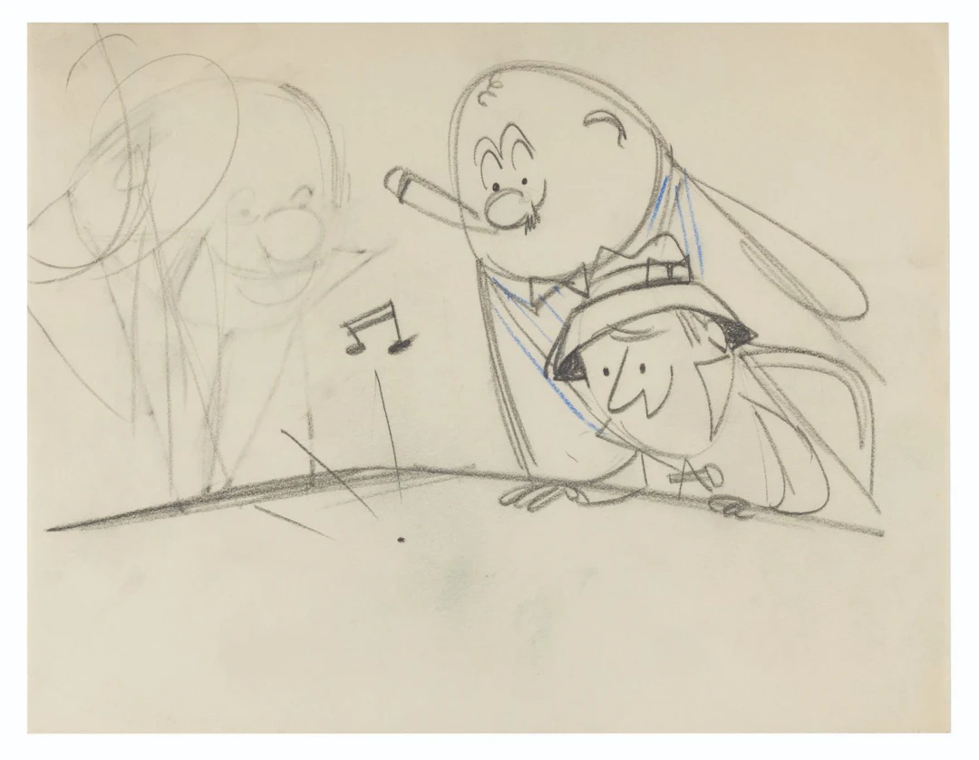 A "Finnegan's Flea" Original Storyboard Drawing.