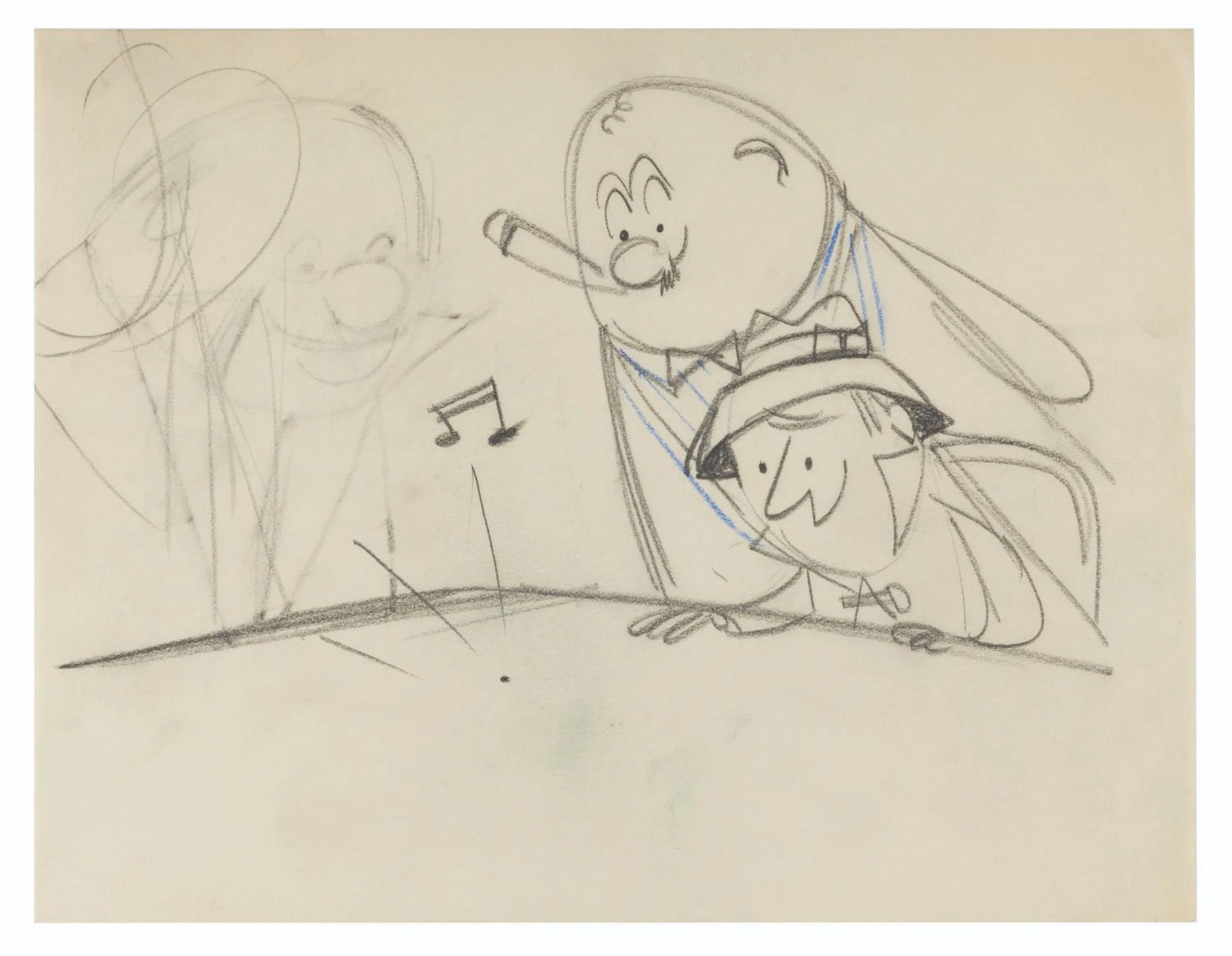 A "Finnegan's Flea" Original Storyboard Drawing.
