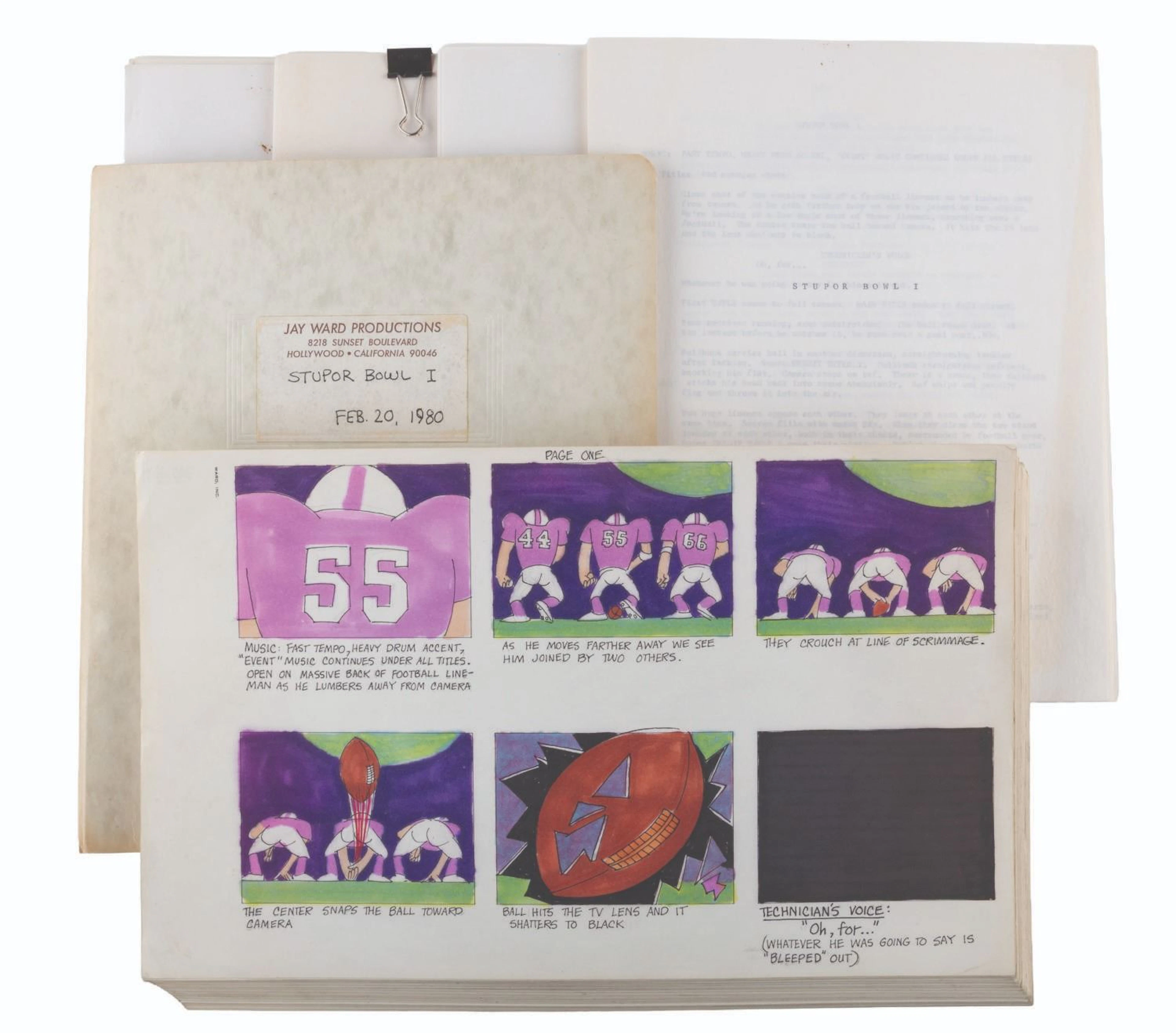 Complete Storyboards and Scripts for Rocky & Bullwinkle "Stupor Bowl I."