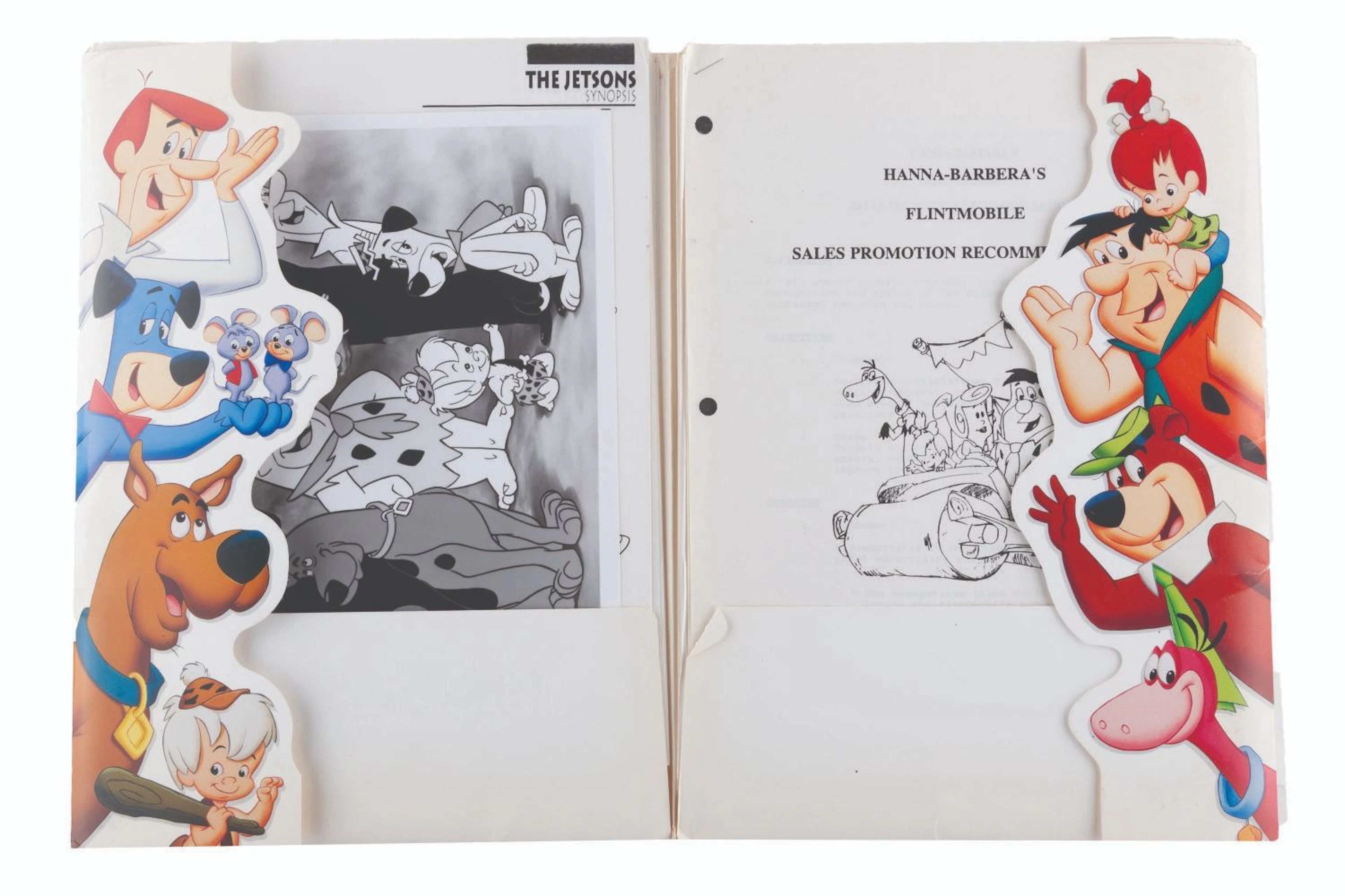 A 1991 Hanna Barbera Promotions Kit with Signed Photo.