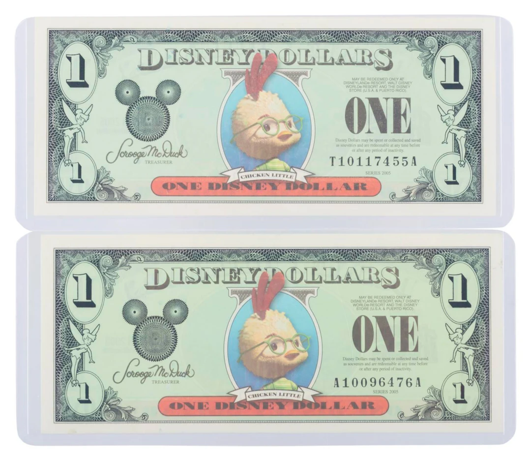 The Disneyland/Disney Store 2005 AA and TA Chicken Little Series.