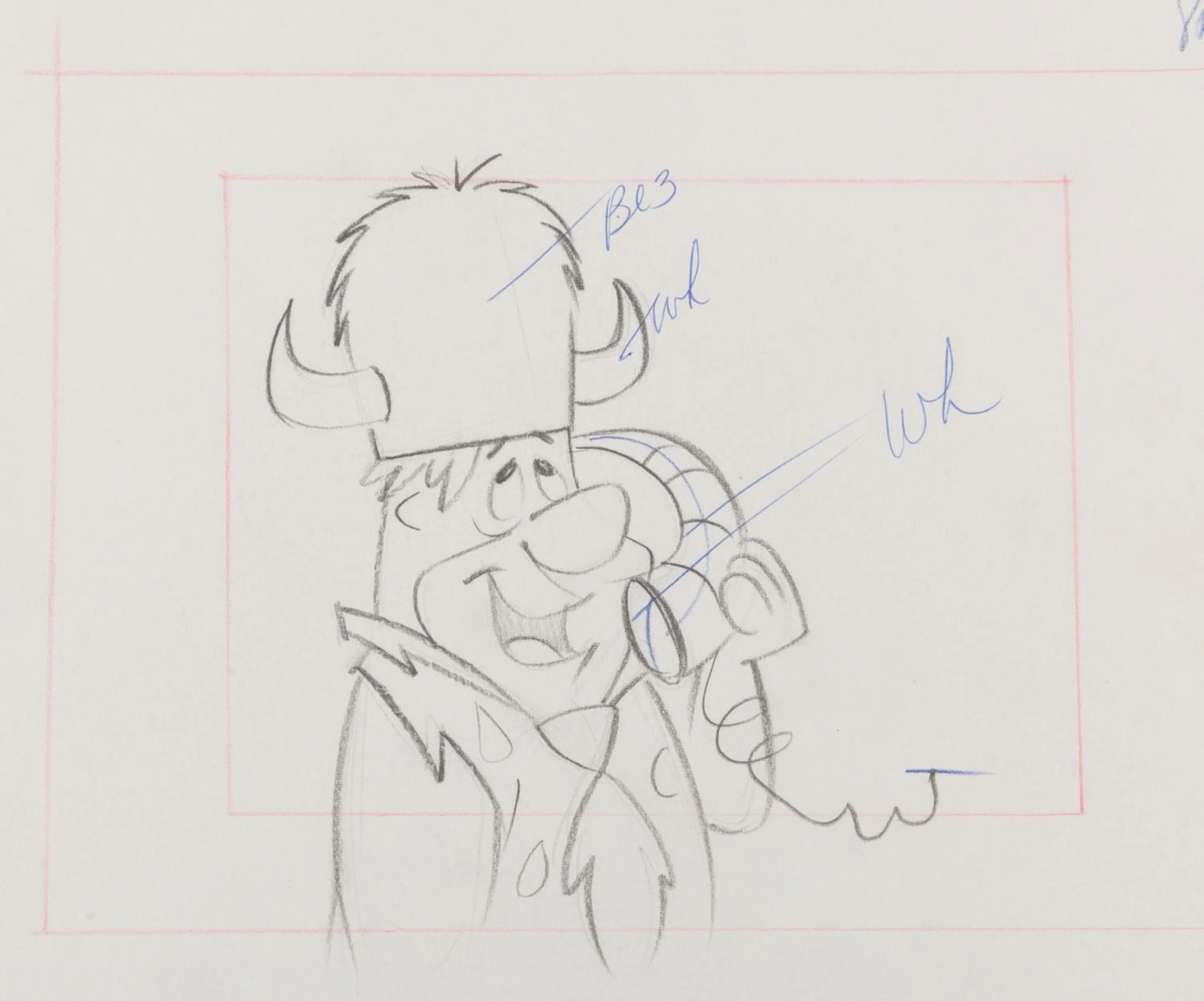 A "The Flintstones" Original Layout Drawing.