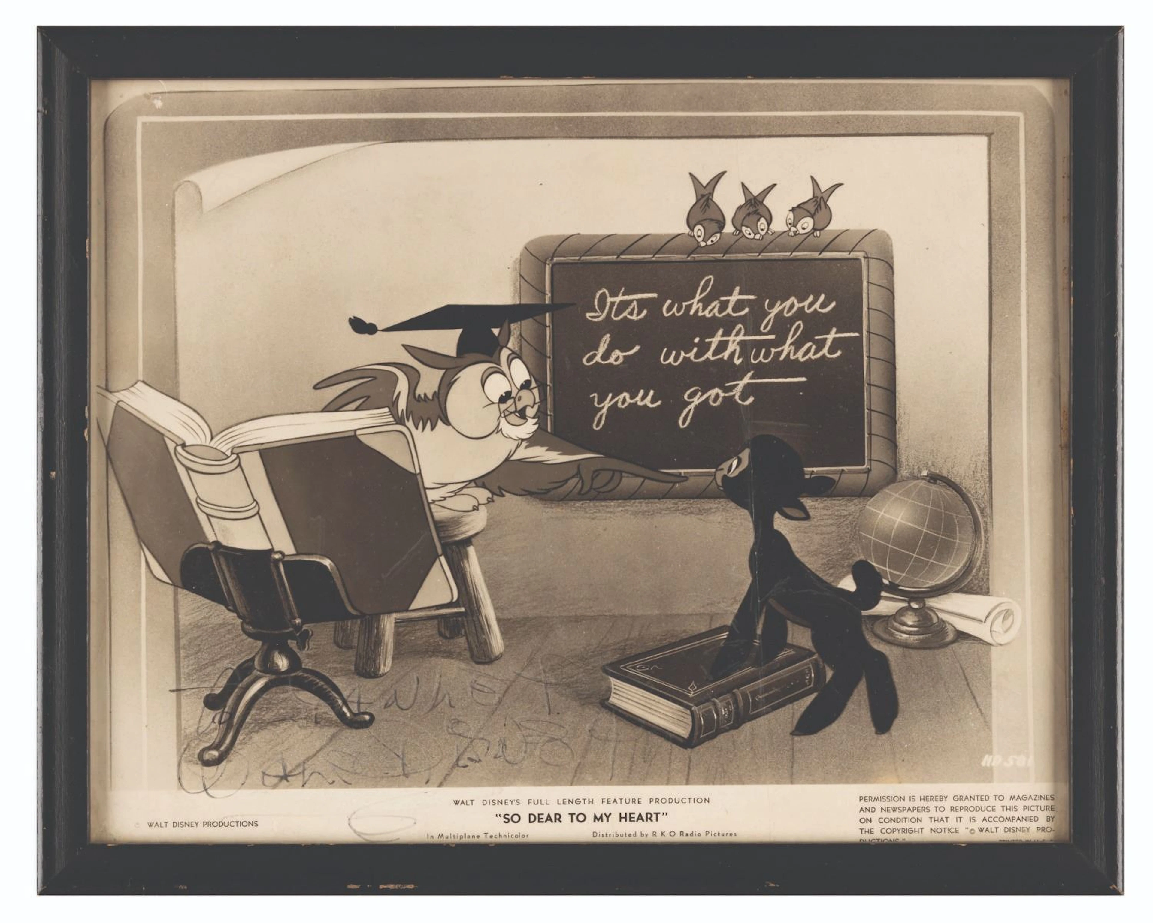 A Walt Disney Signed "So Dear to My Heart" Publicity Photo.