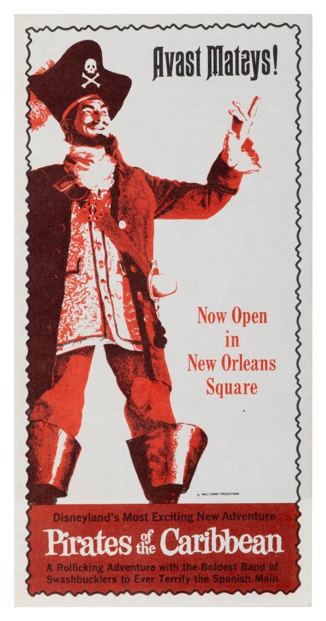 A "Pirates of the Caribbean" Opening Year Flyer.