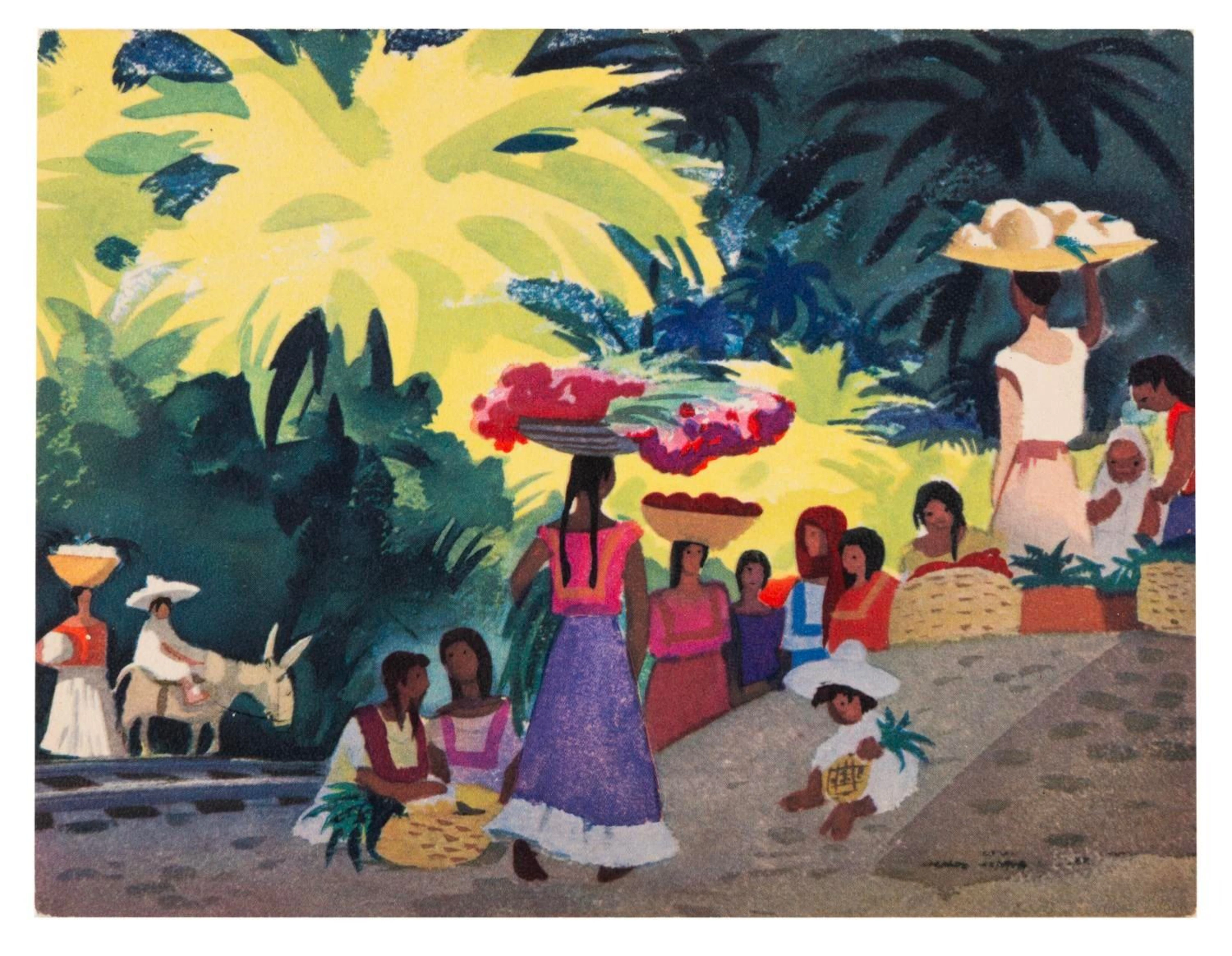 A Very Early Mary Blair "Watercolor" Hallmark Card.