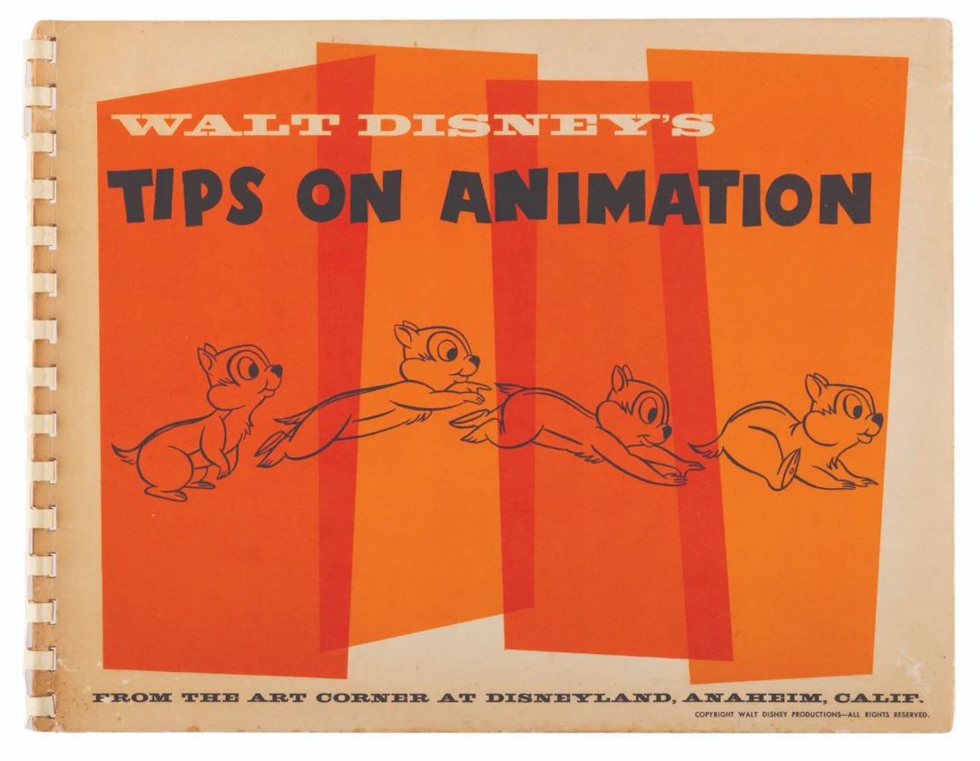 An Art Corner Walt Disney's Tips on Animation Booklet.