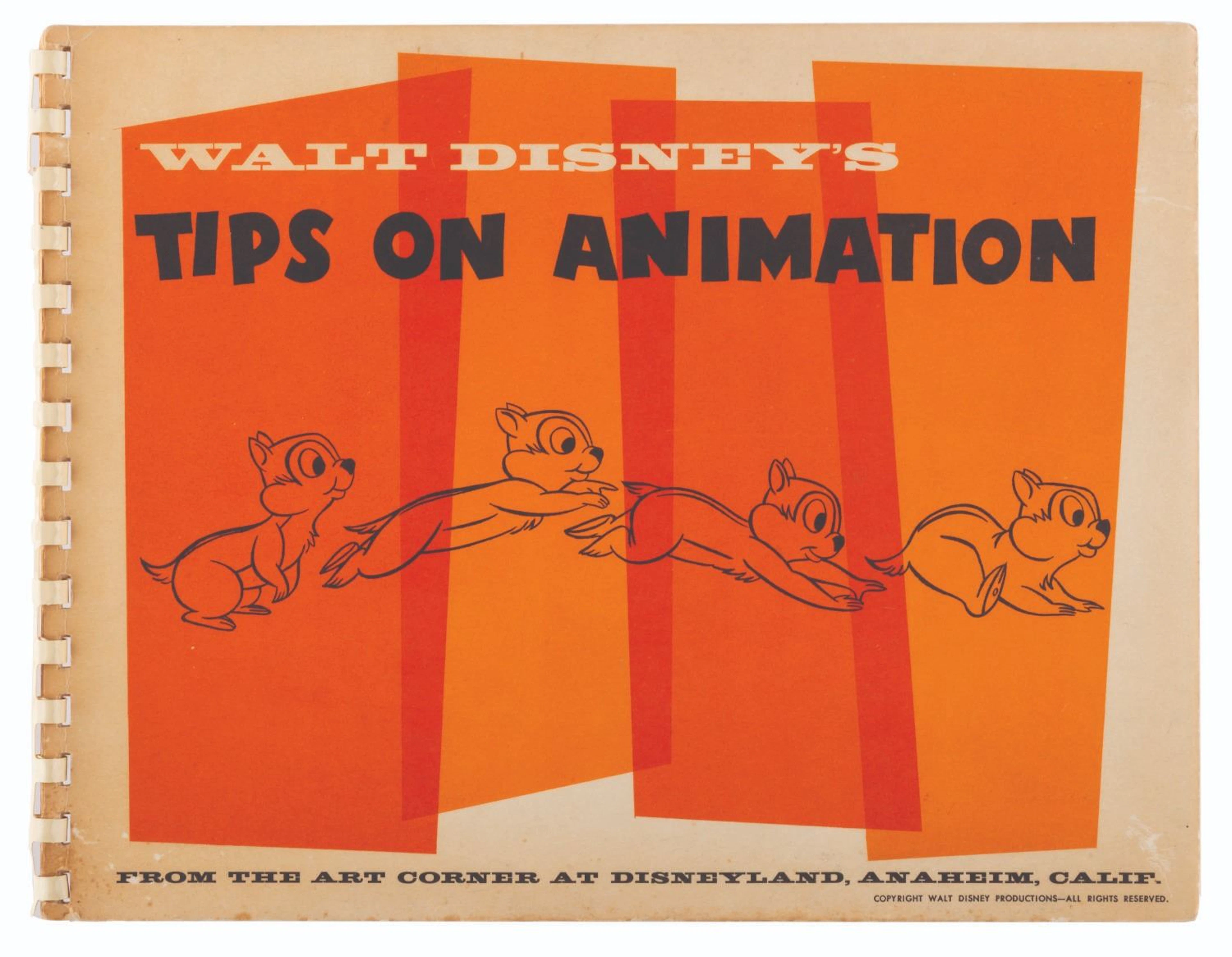 An Art Corner Walt Disney's Tips on Animation Booklet.