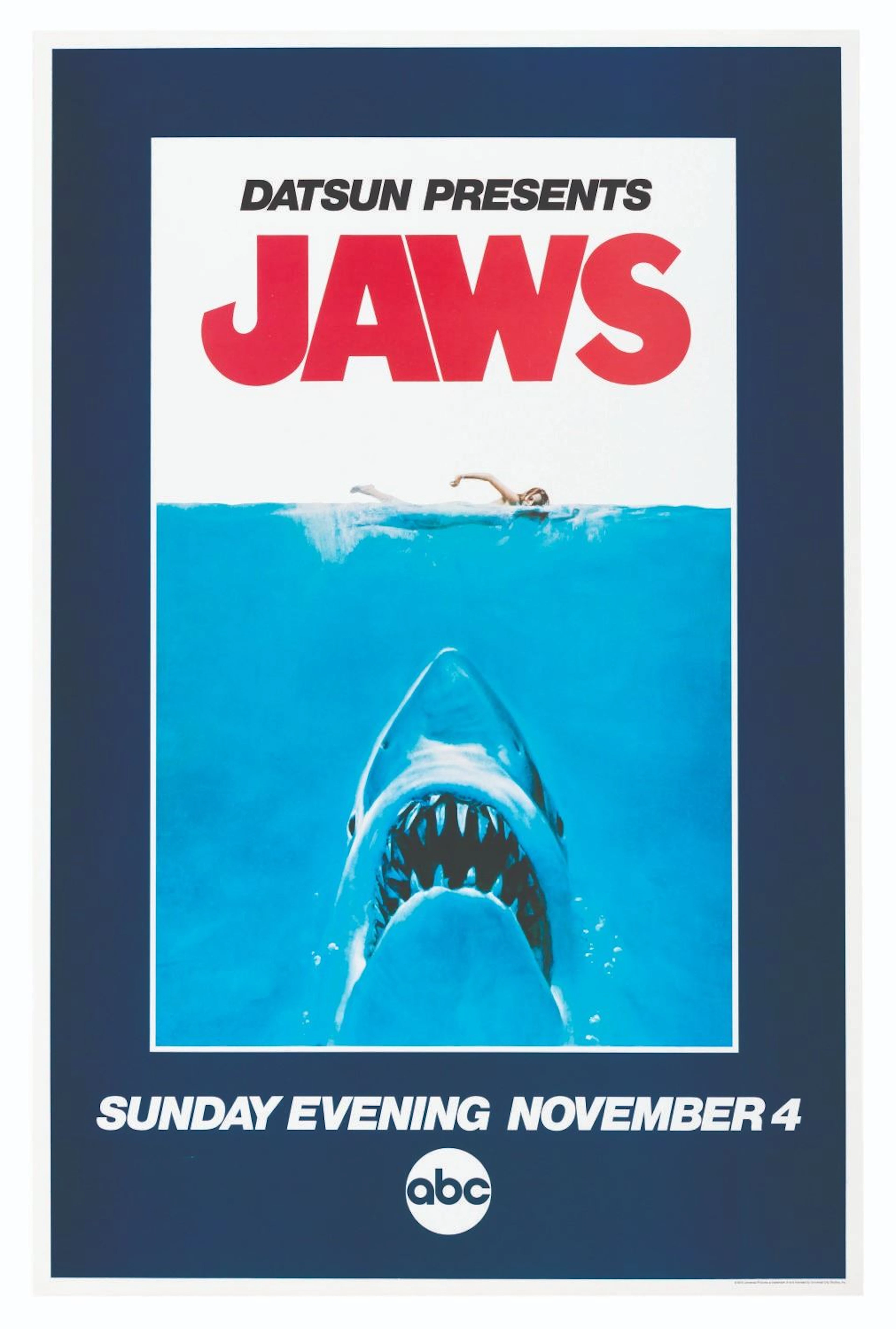 A "JAWS" Television Premiere Poster.
