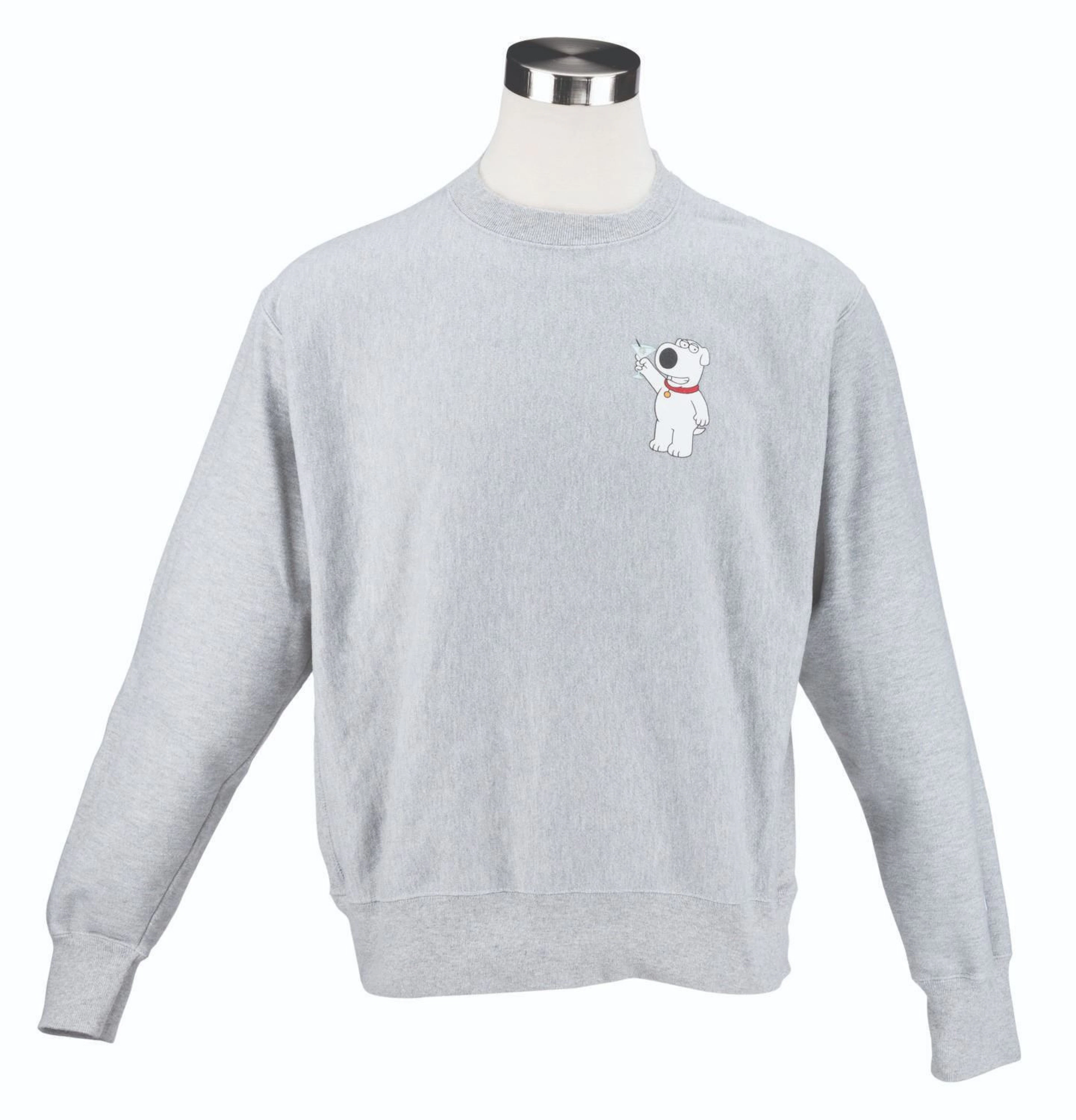 A "Family Guy" Crew Exclusive Brian Griffin Sweatshirt.