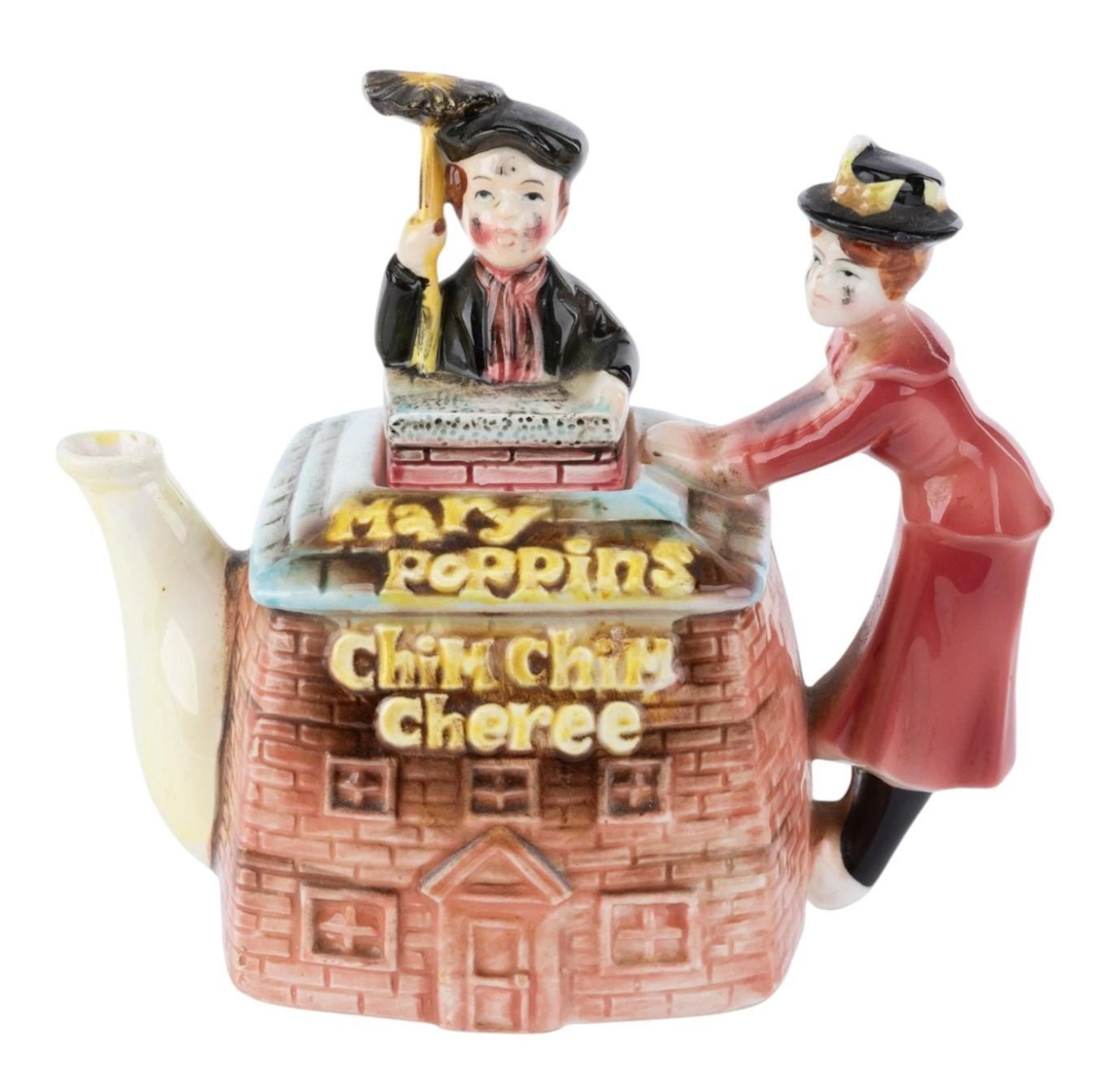 A "Mary Poppins" Chim Chim Cheree Musical Teapot.