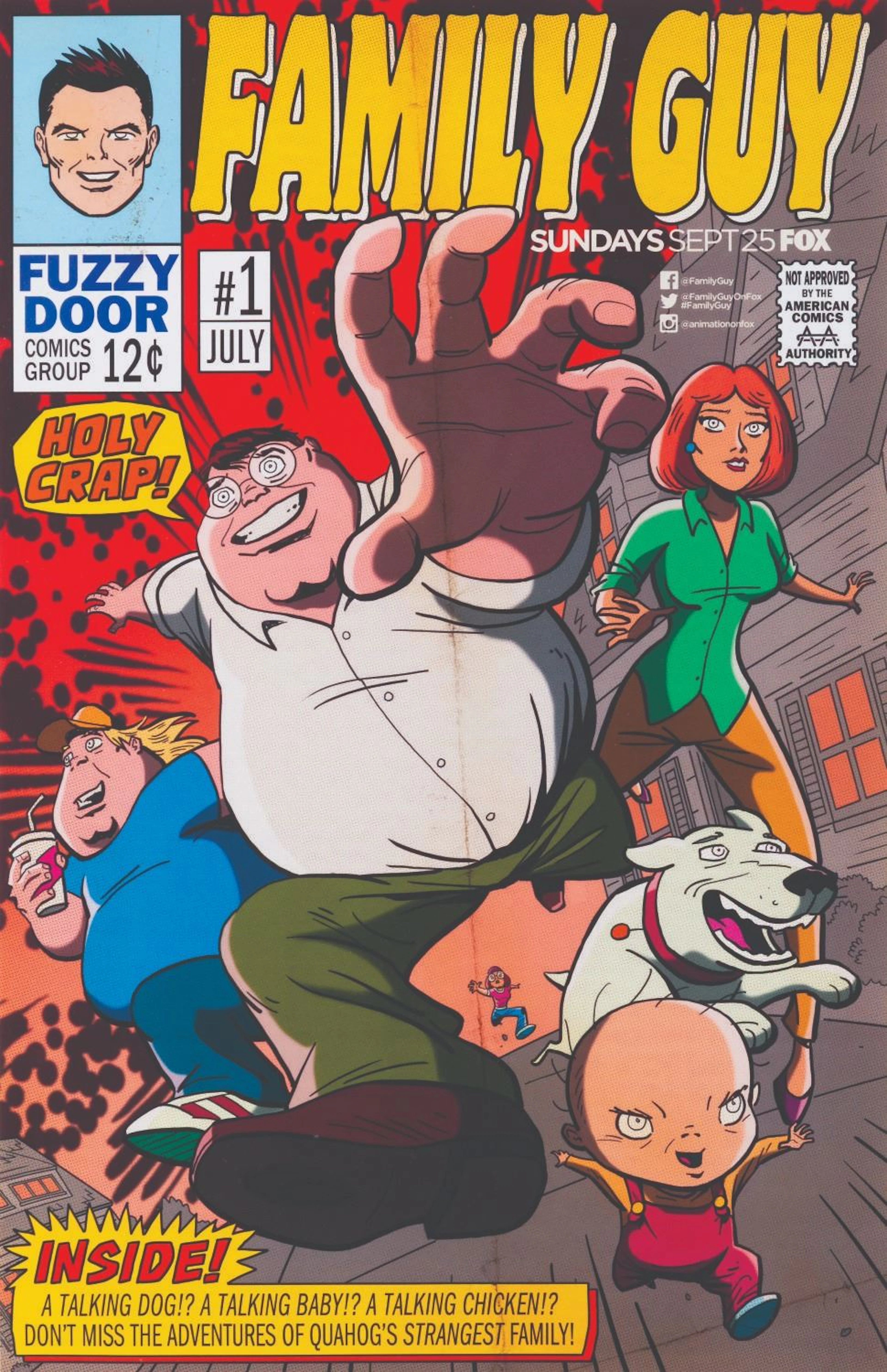 A "Family Guy" Comic Cover Crew Exclusive Framed Print.