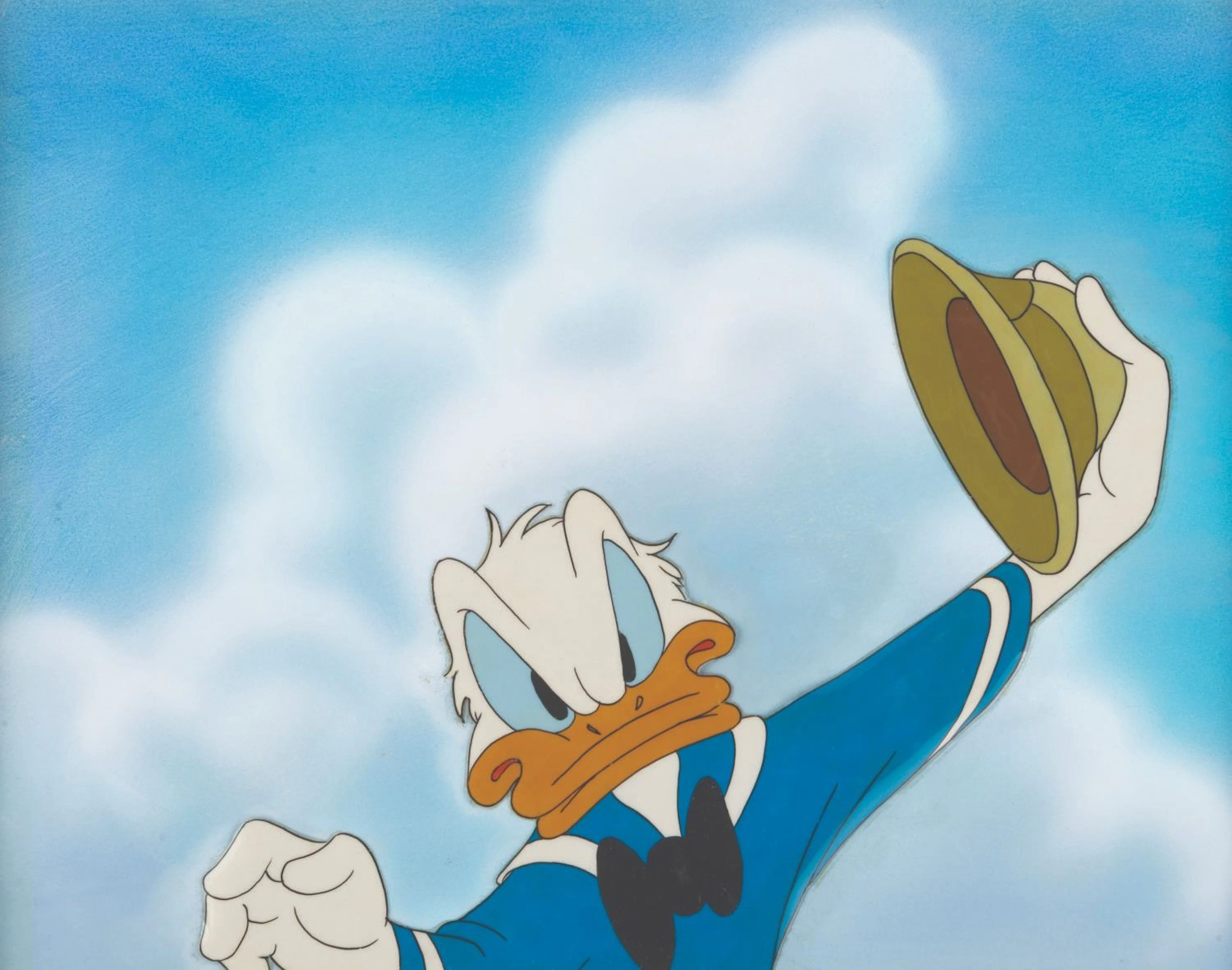A Donald Duck Production Cel from "Frank Duck Brings 'em Back Alive."