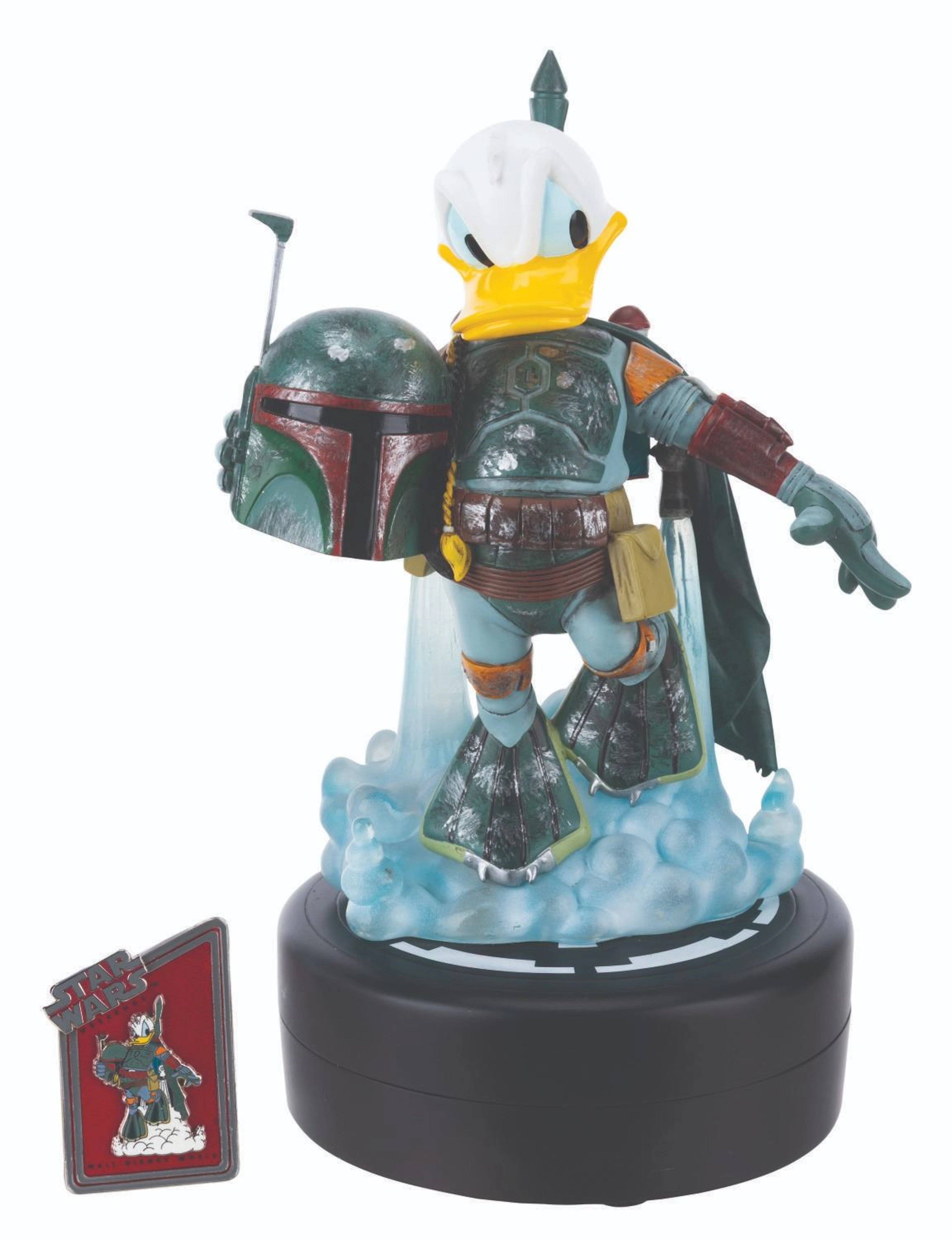A Donald Duck as Boba Fett Medium Fig with Pin.
